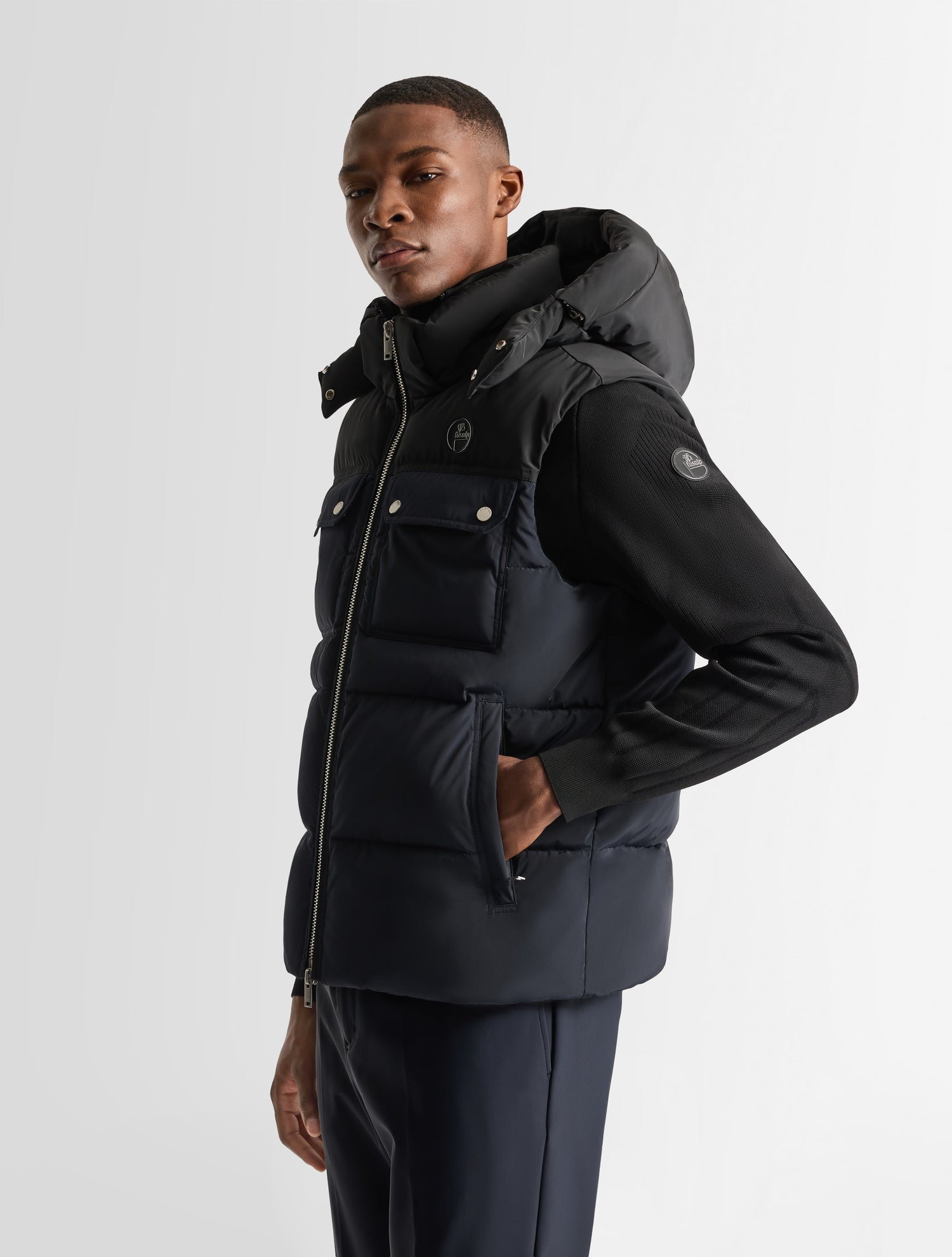 Veste sans manches yonox col capuche coupe regular FUSALP Bleu