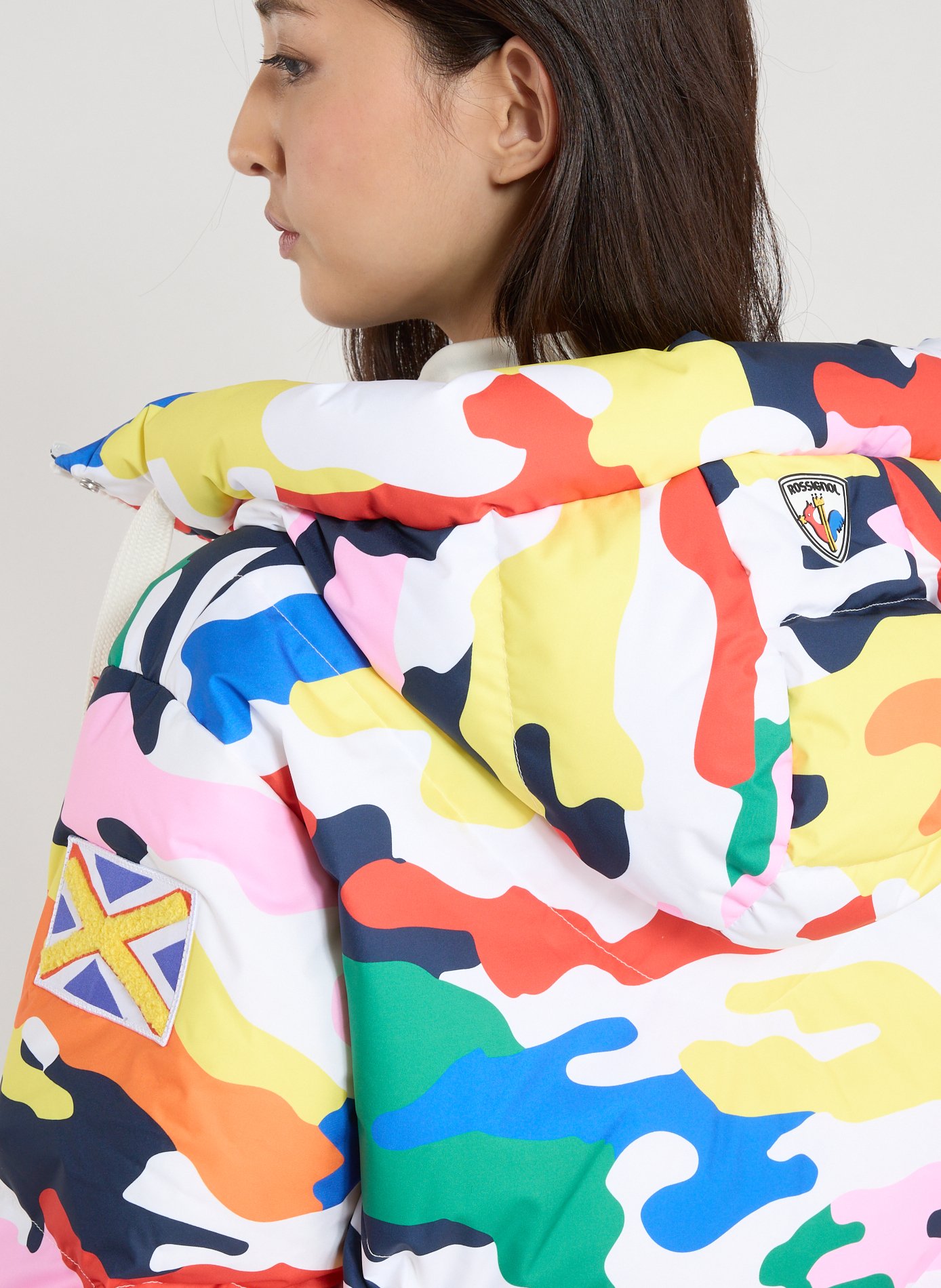 Short printed quilted jacket ROSSIGNOL Multicolour