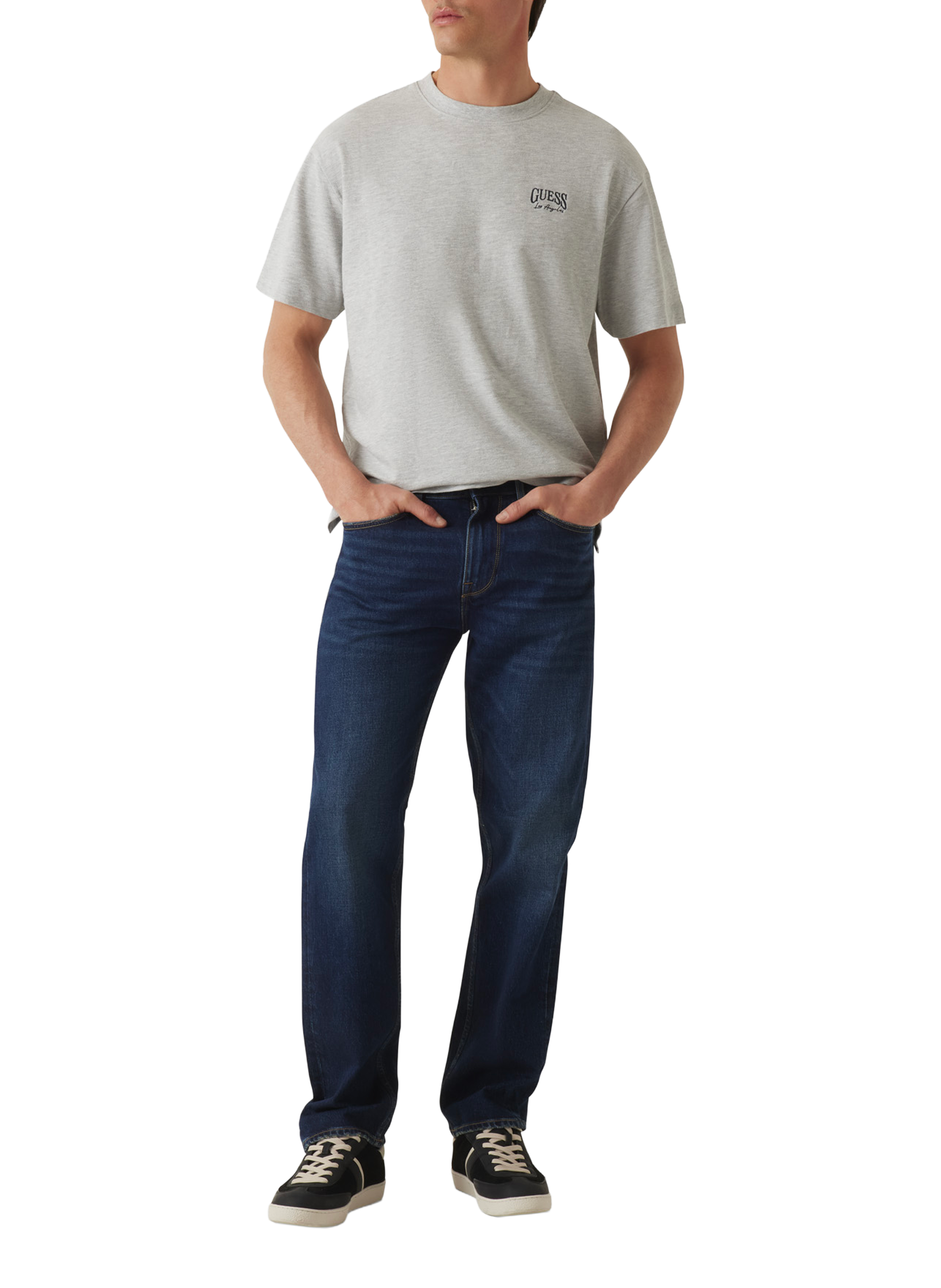 Straight cut jeans in blended cotton GUESS Blue