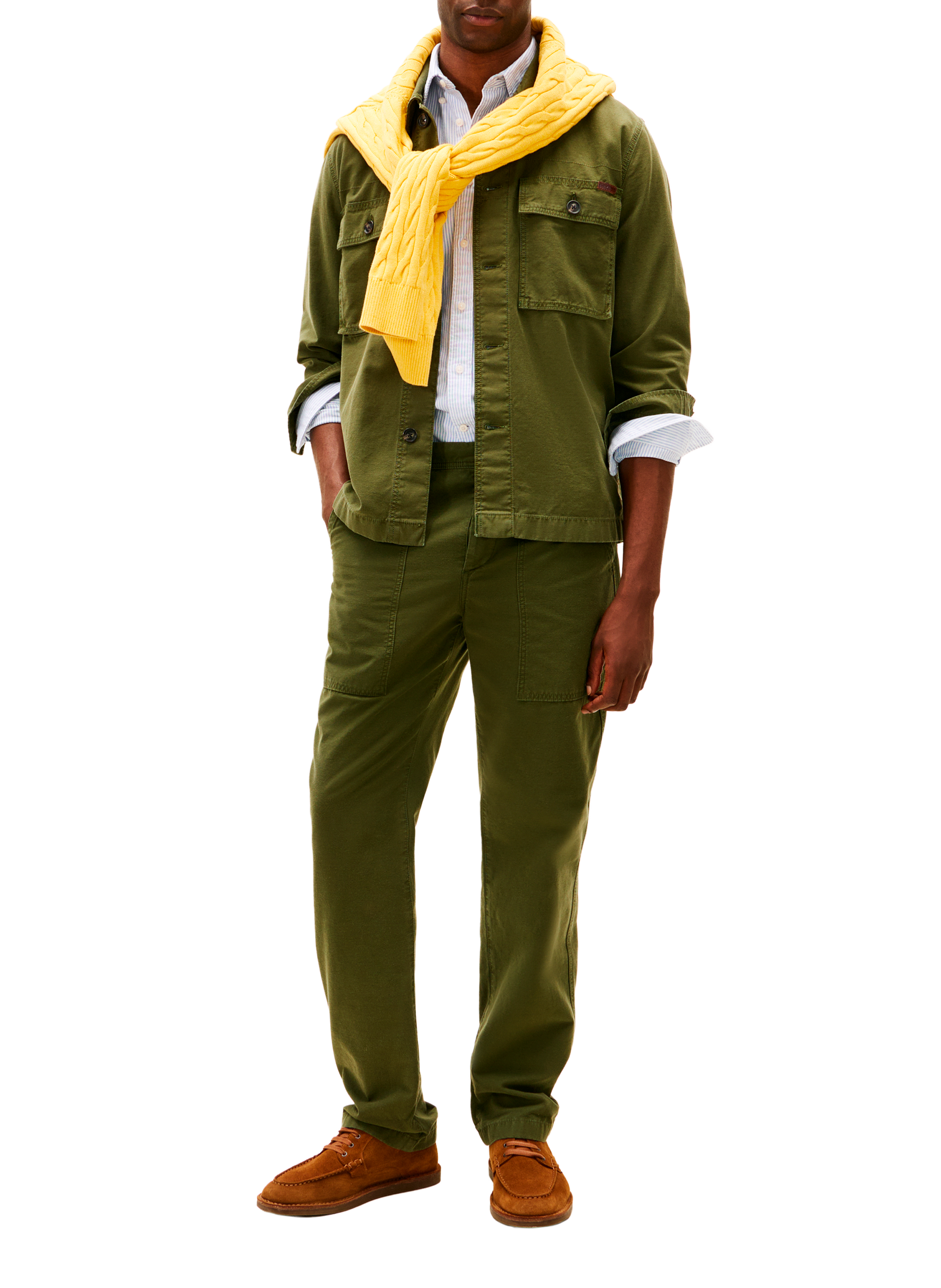 Pantalon chino en coton TOMMY HILFIGER Kaki