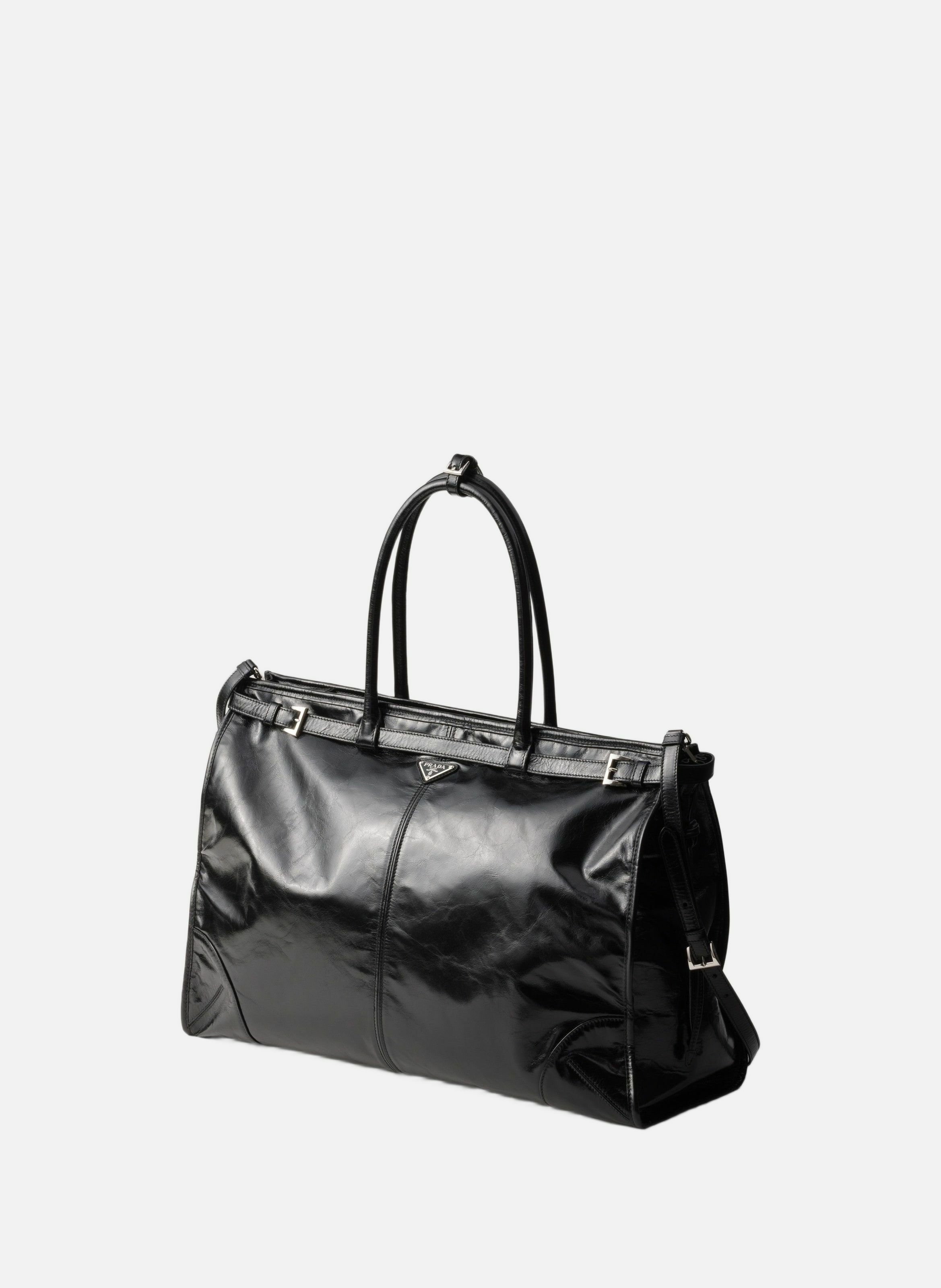 Cabas prada bonnie en cuir PRADA Noir