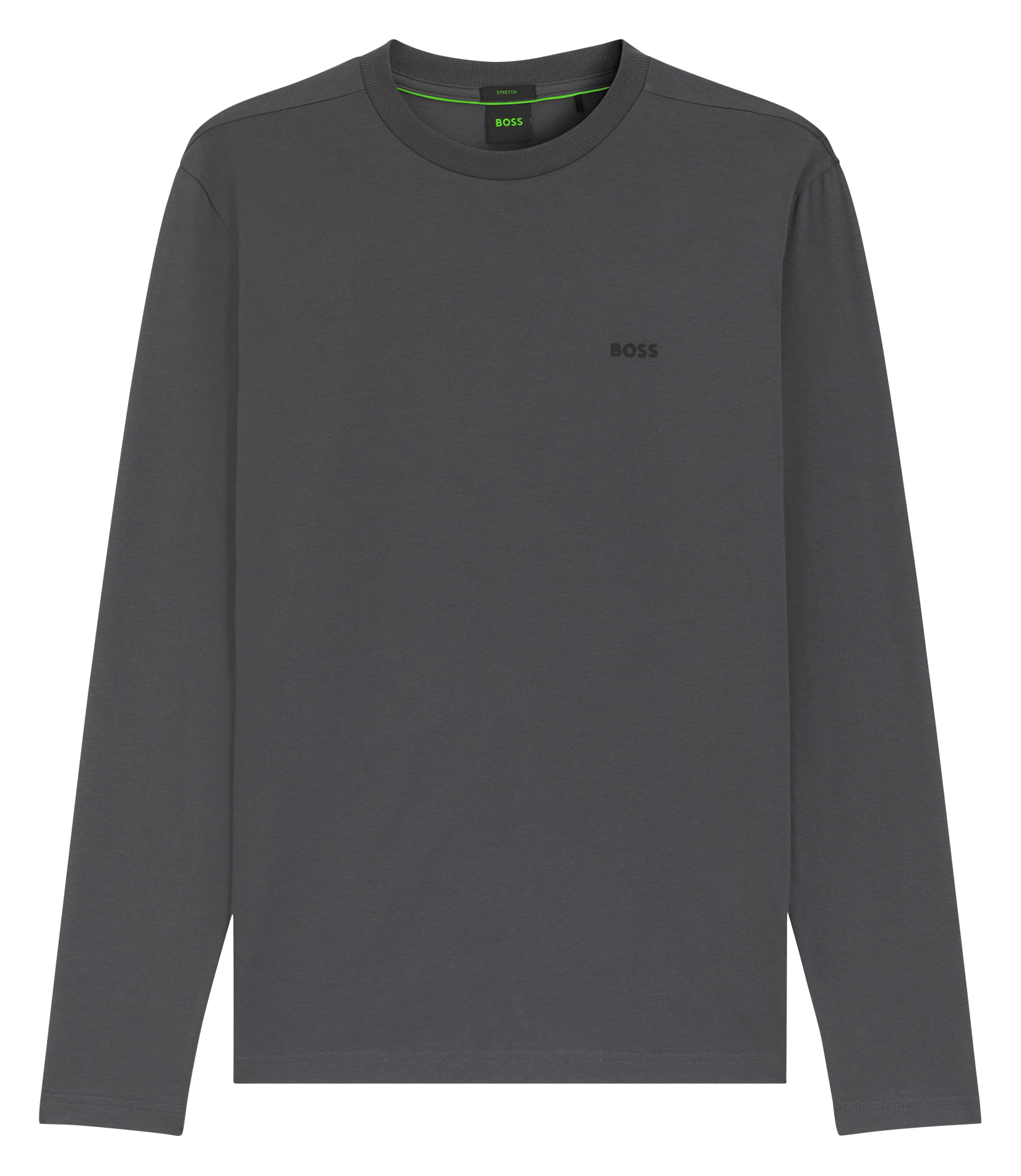 Tee-shirt droit col rond sérigraphié BOSS Argent