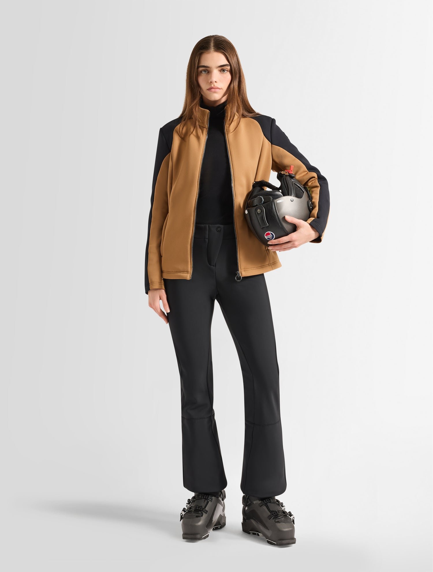 Veste technique ilam col montant coupe ajustée FUSALP Beige