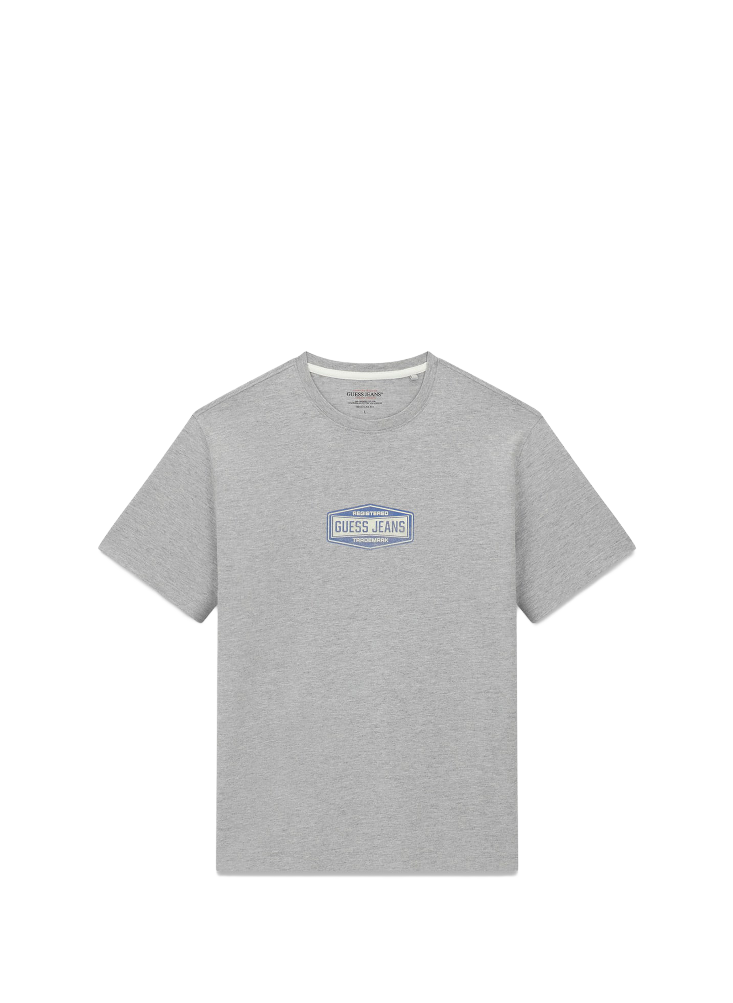 Short sleeve T-shirt with cotton logo GUESS Grey