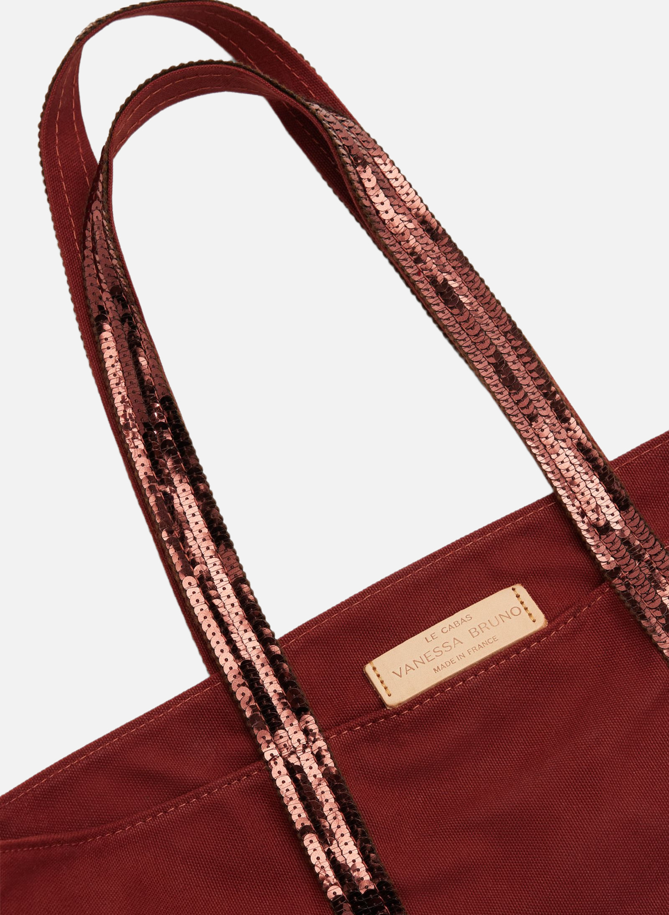 Cabas m zippé en toile VANESSA BRUNO Marron