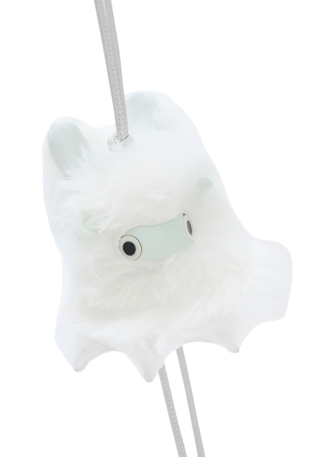 Bijou de sac Snow Bunny en peau lainée LOEWE Blanc