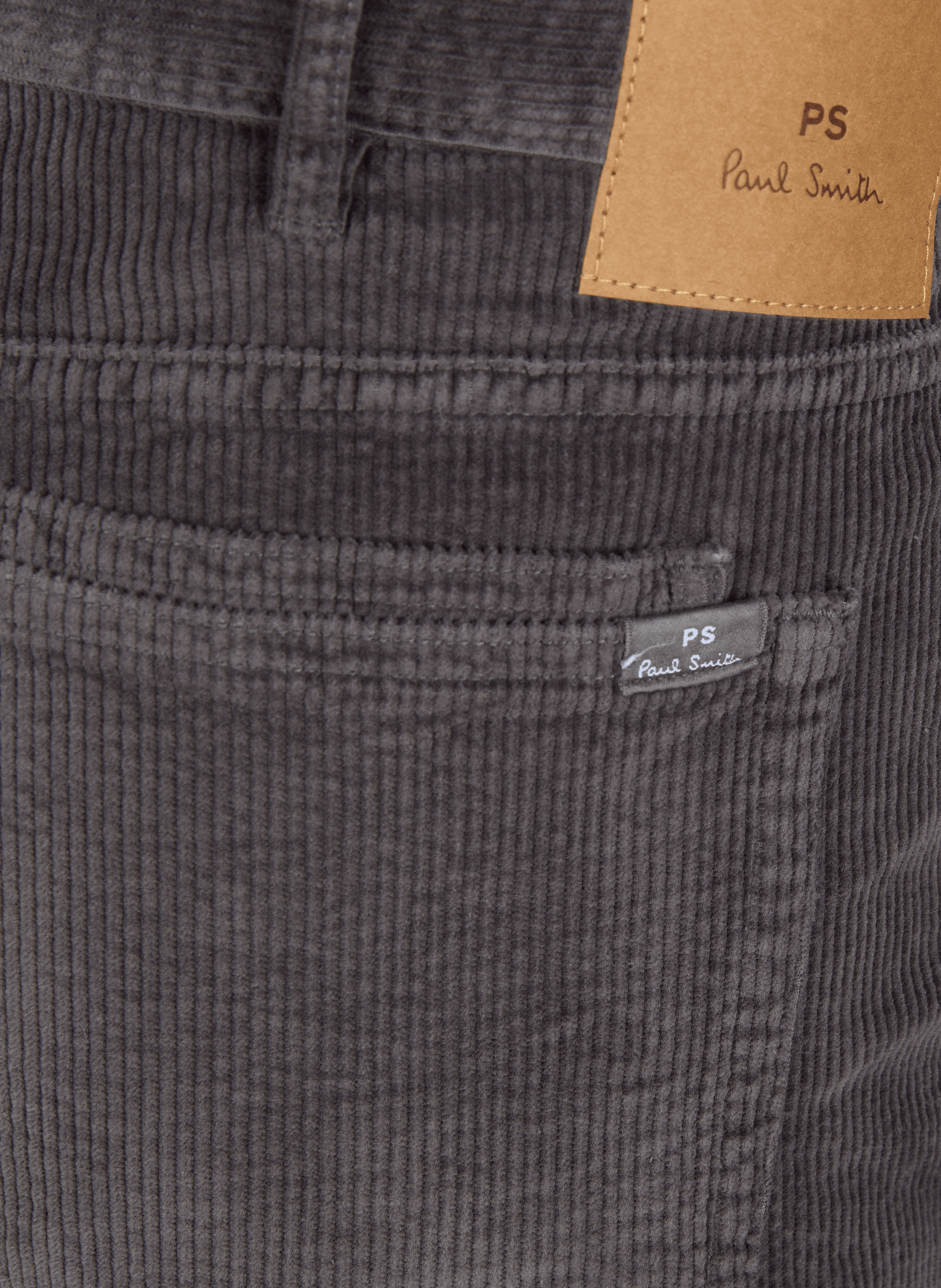 Velvet cotton blend trousers PAUL SMITH Grey