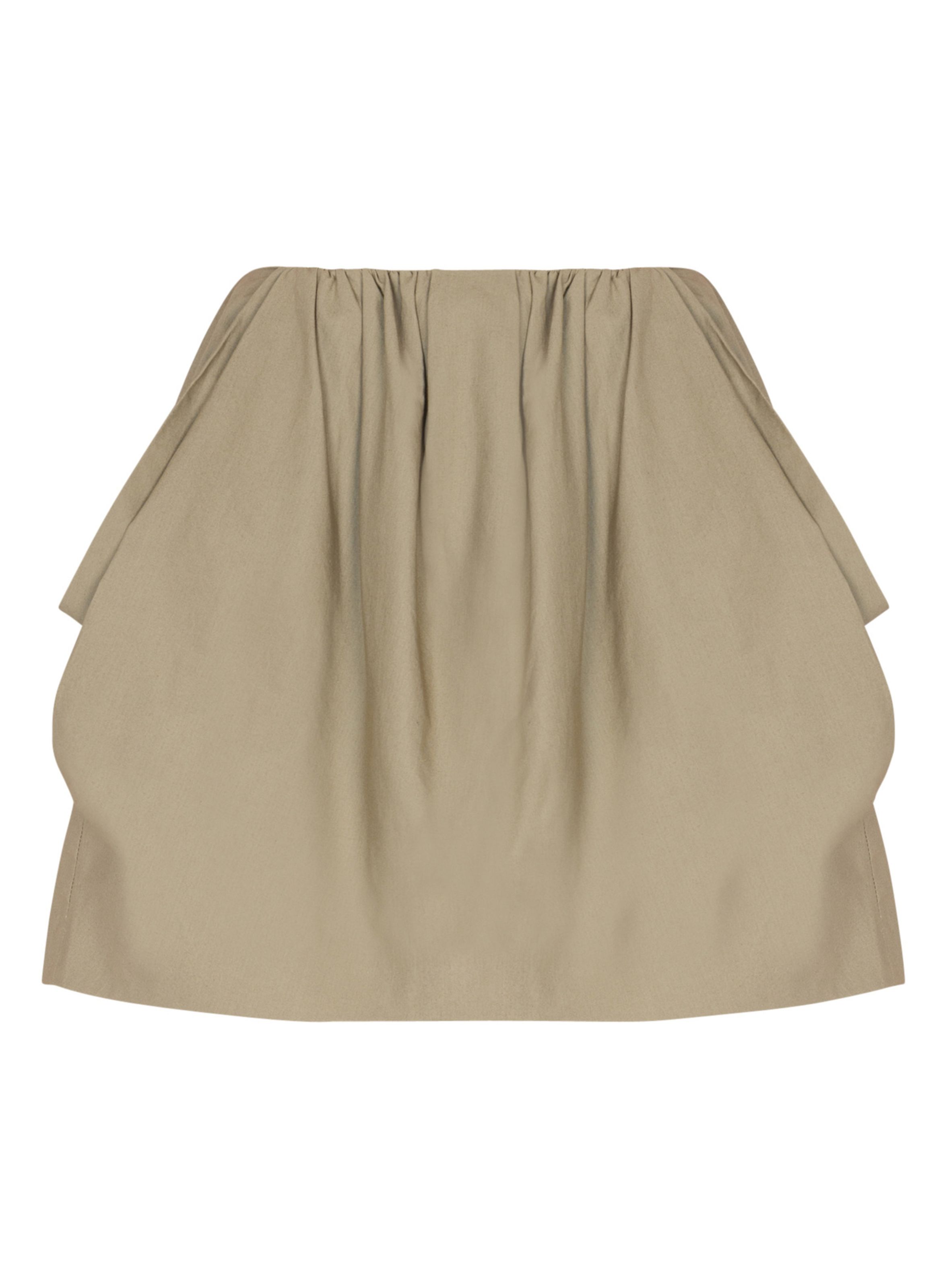 Jupe boule en popeline de coton BALMAIN Vert