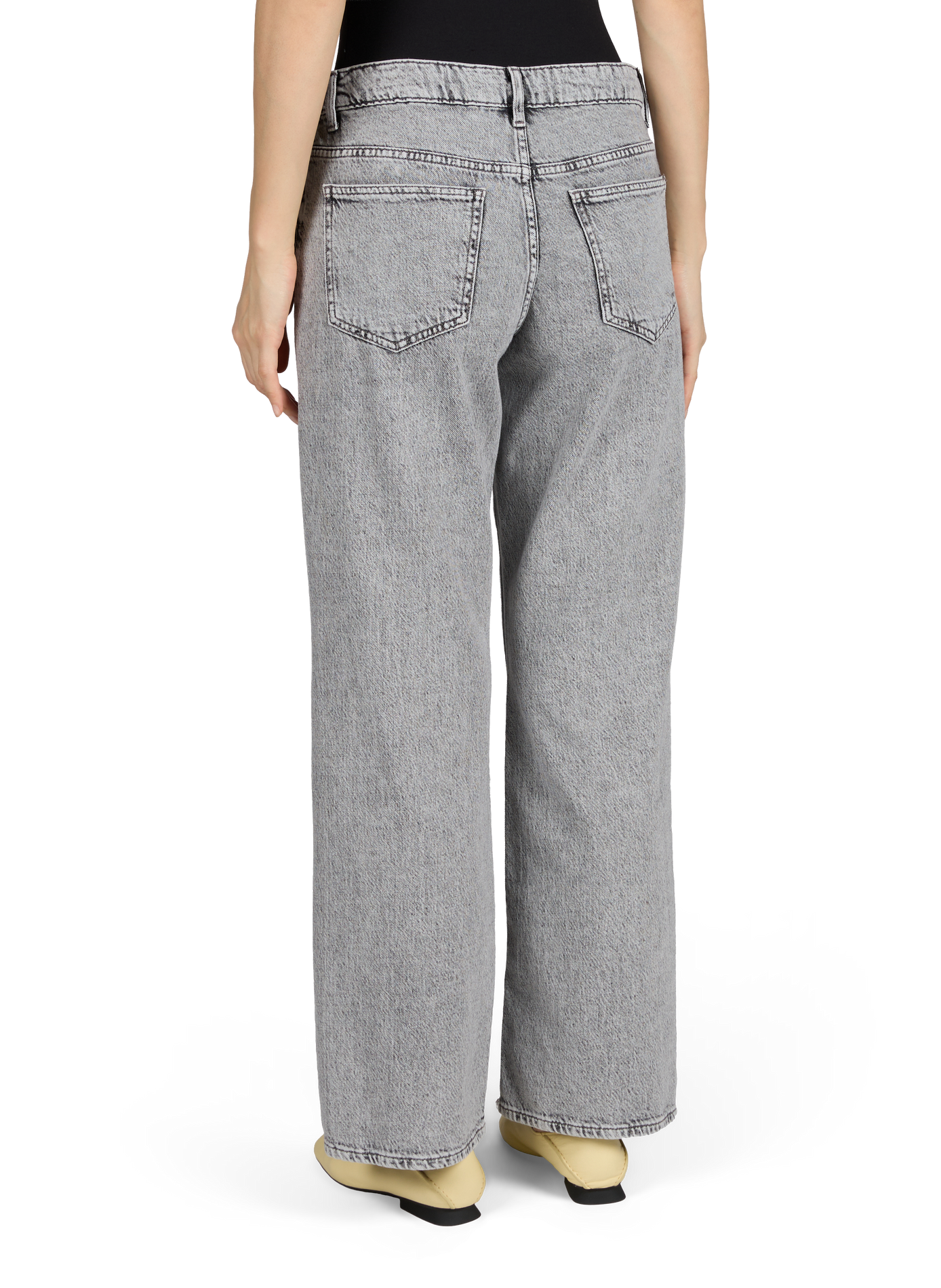Wide Vipalma cotton jeans VILA Grey