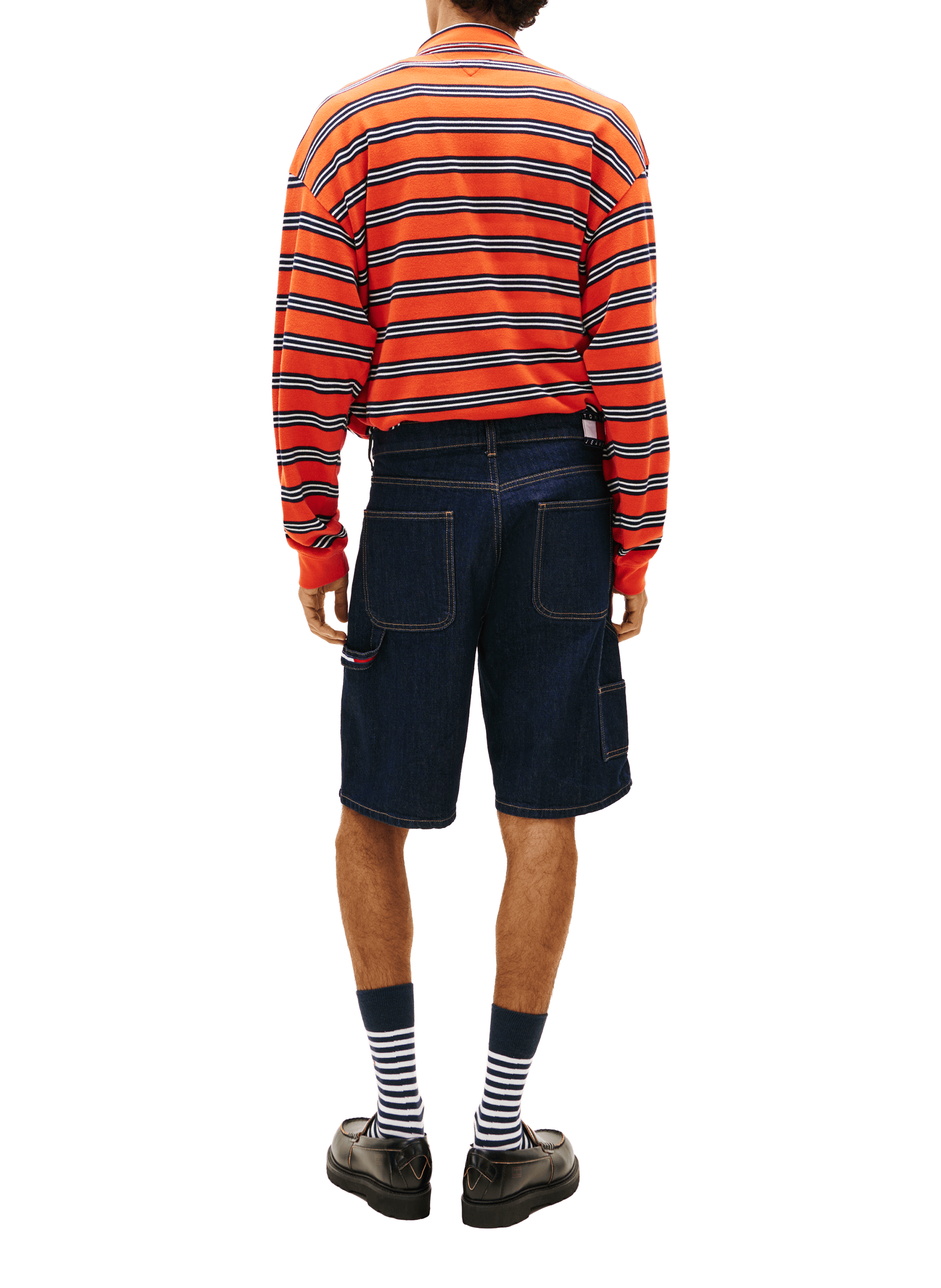 Straight cotton denim Bermuda shorts TOMMY HILFIGER Blue