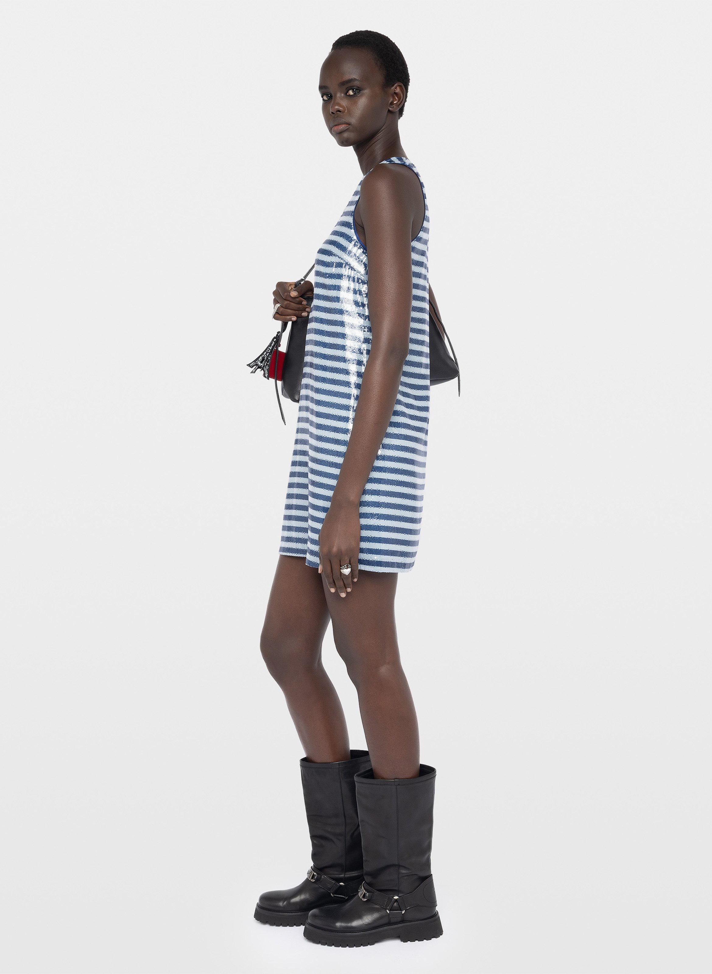 Robe courte droite à sequins rasha ZADIG&VOLTAIRE Bleu