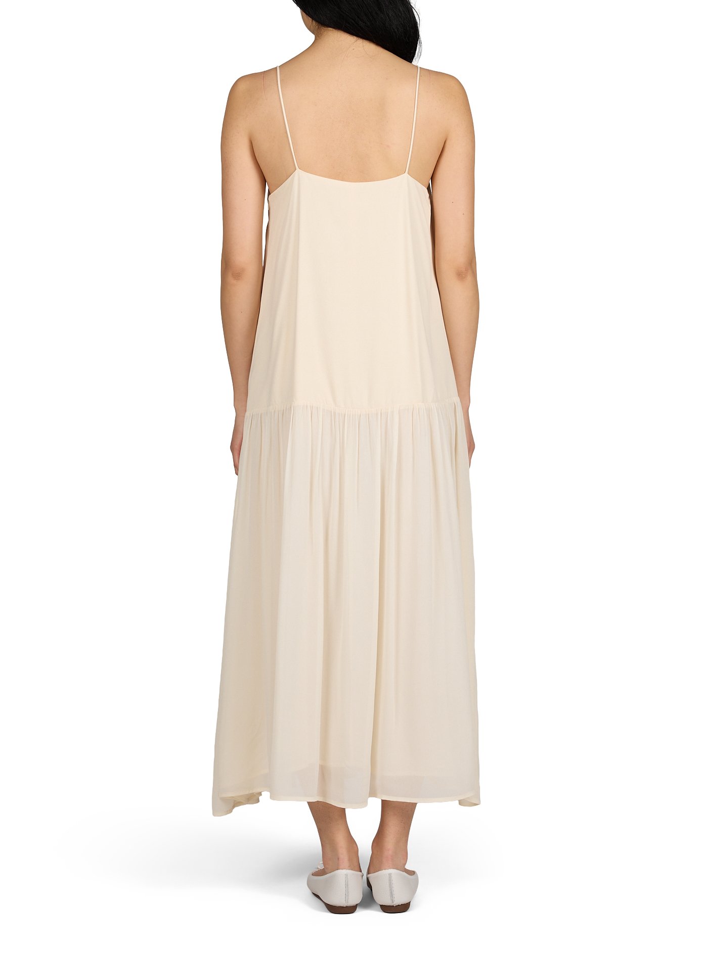 Robe longue col V Carlotta SUNCOO Beige