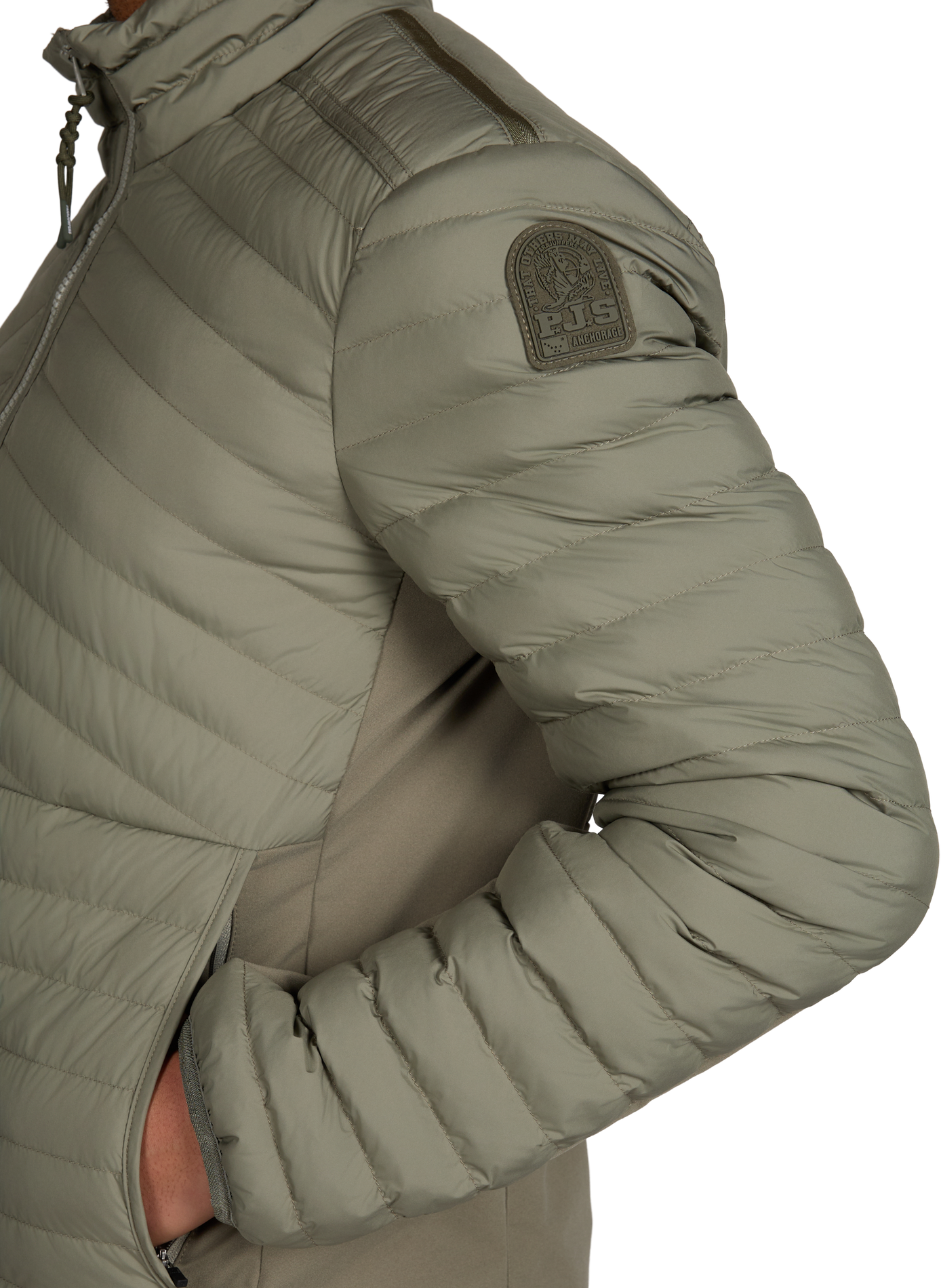 Retractable puffer jacket with high collar PARAJUMPERS Khaki