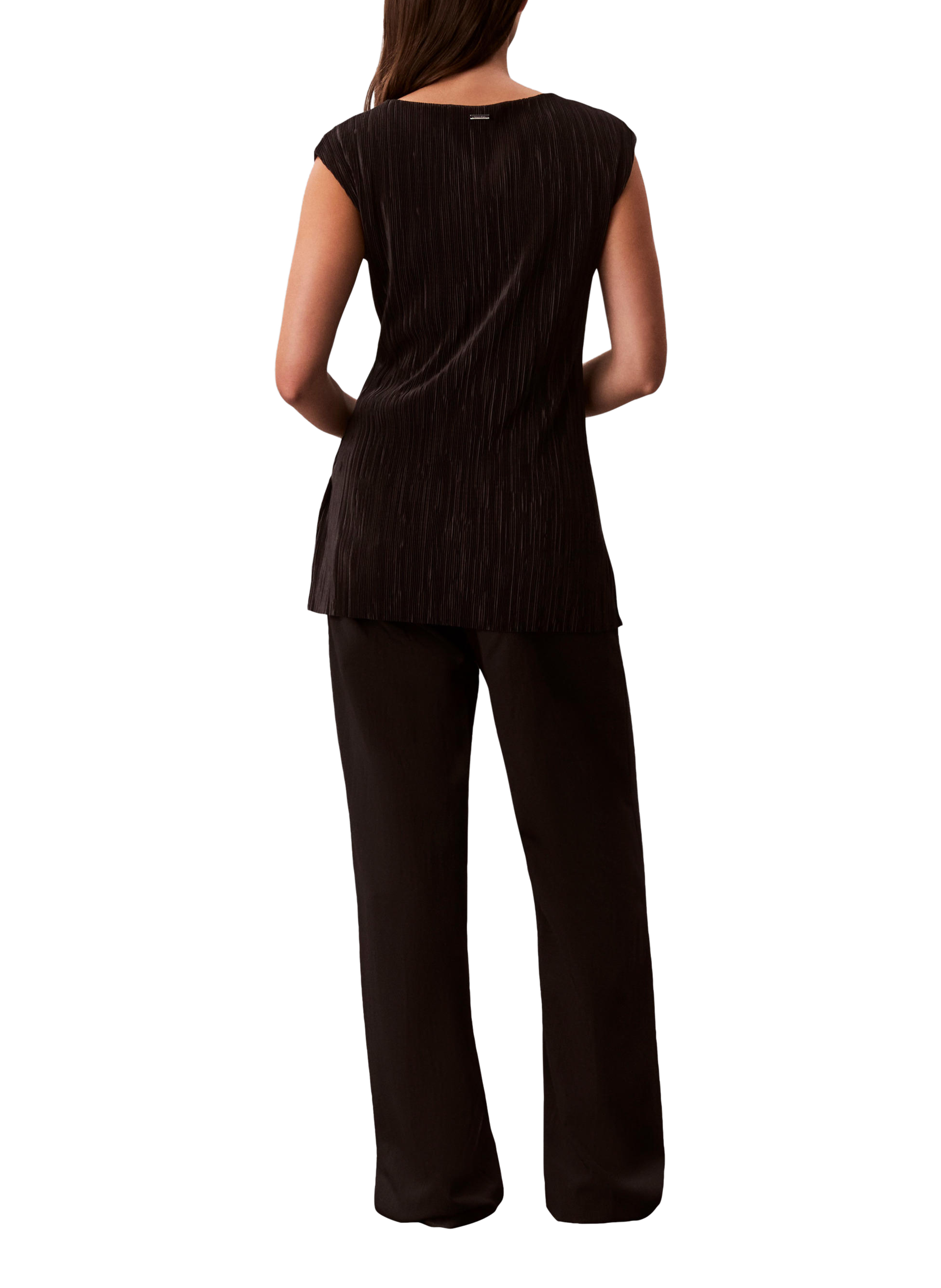 Top côtelé CALVIN KLEIN Noir