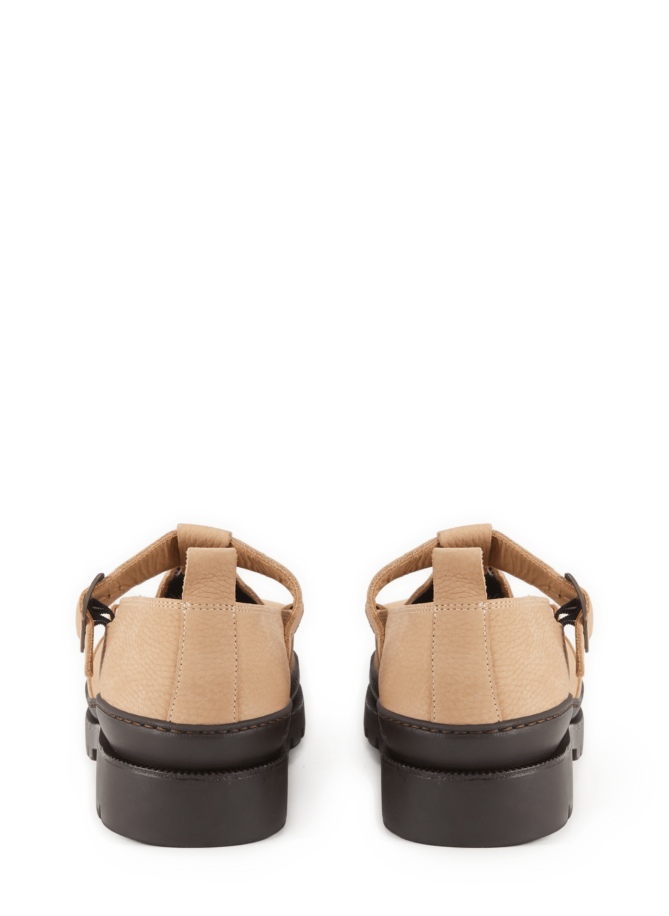 Sandales en cuir grainé KLEMAN Beige
