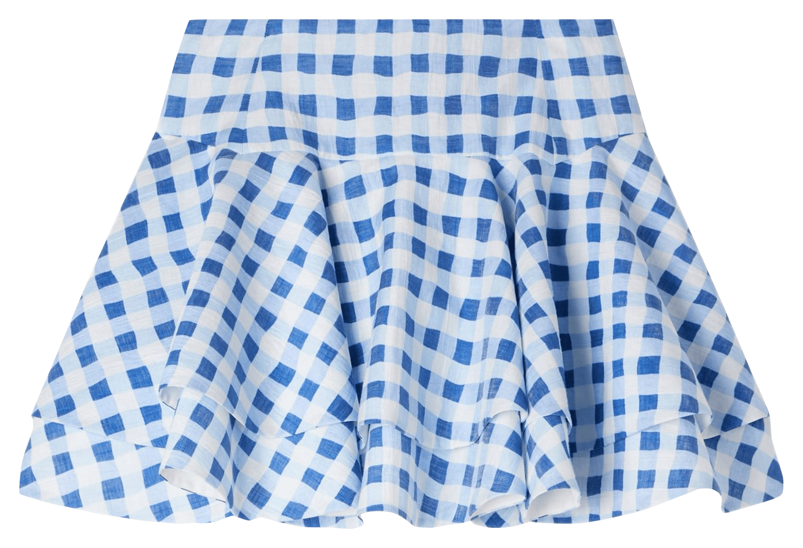 Jupe courte évasée en lin mélangé SANDRO Bleu