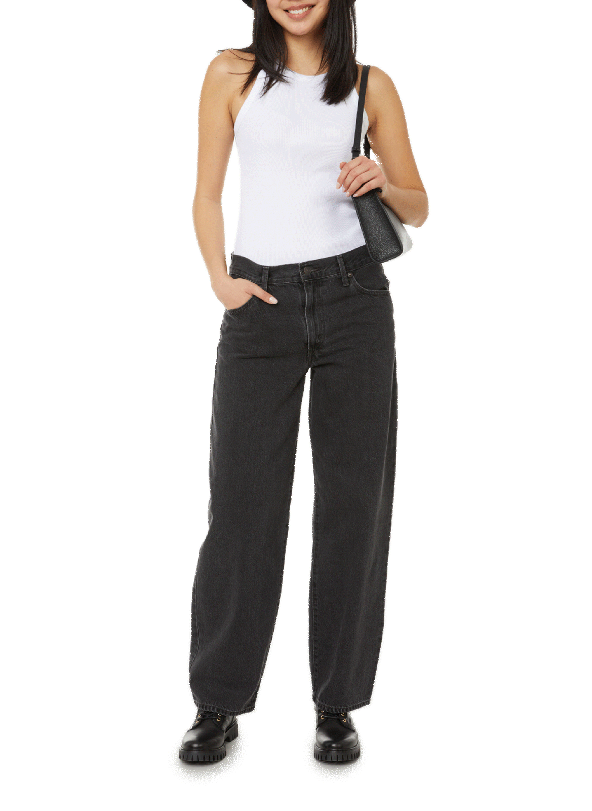 Débardeur côtelé en coton LEVI'S Blanc