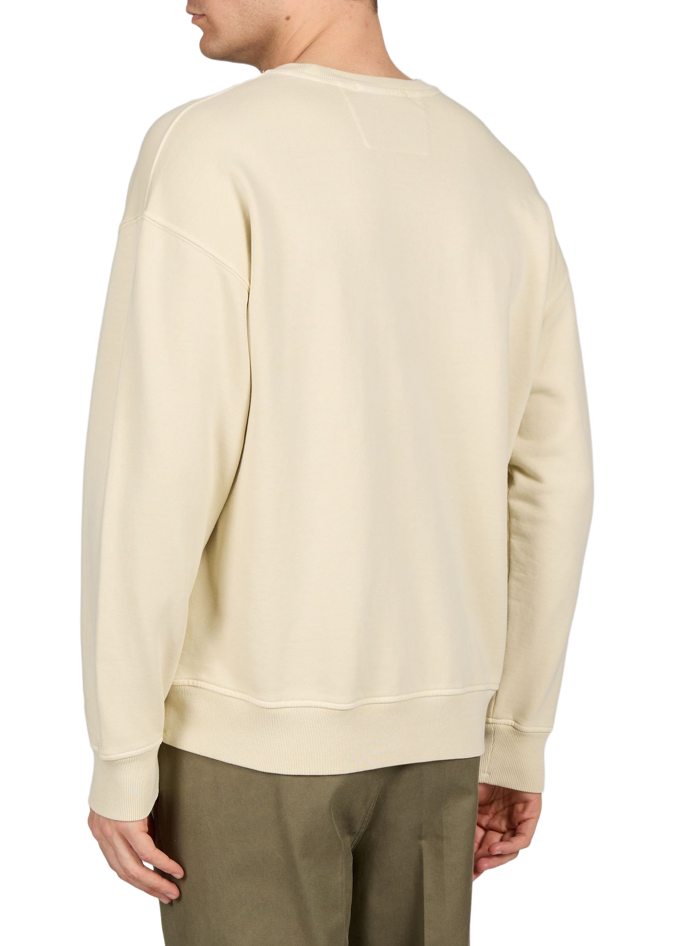 Straight cotton sweatshirt CP COMPANY Beige