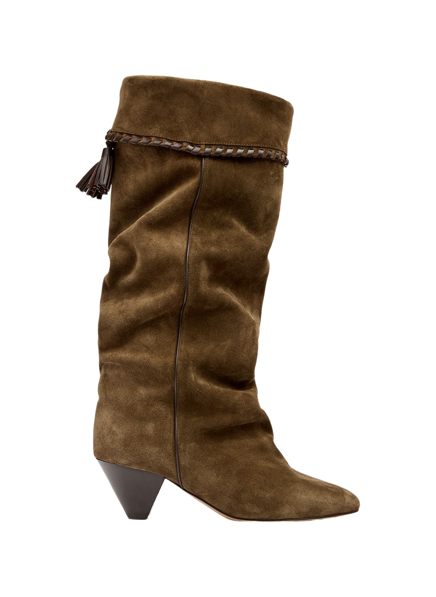 Elita draped boots in suede calfskin ISABEL MARANT Brown