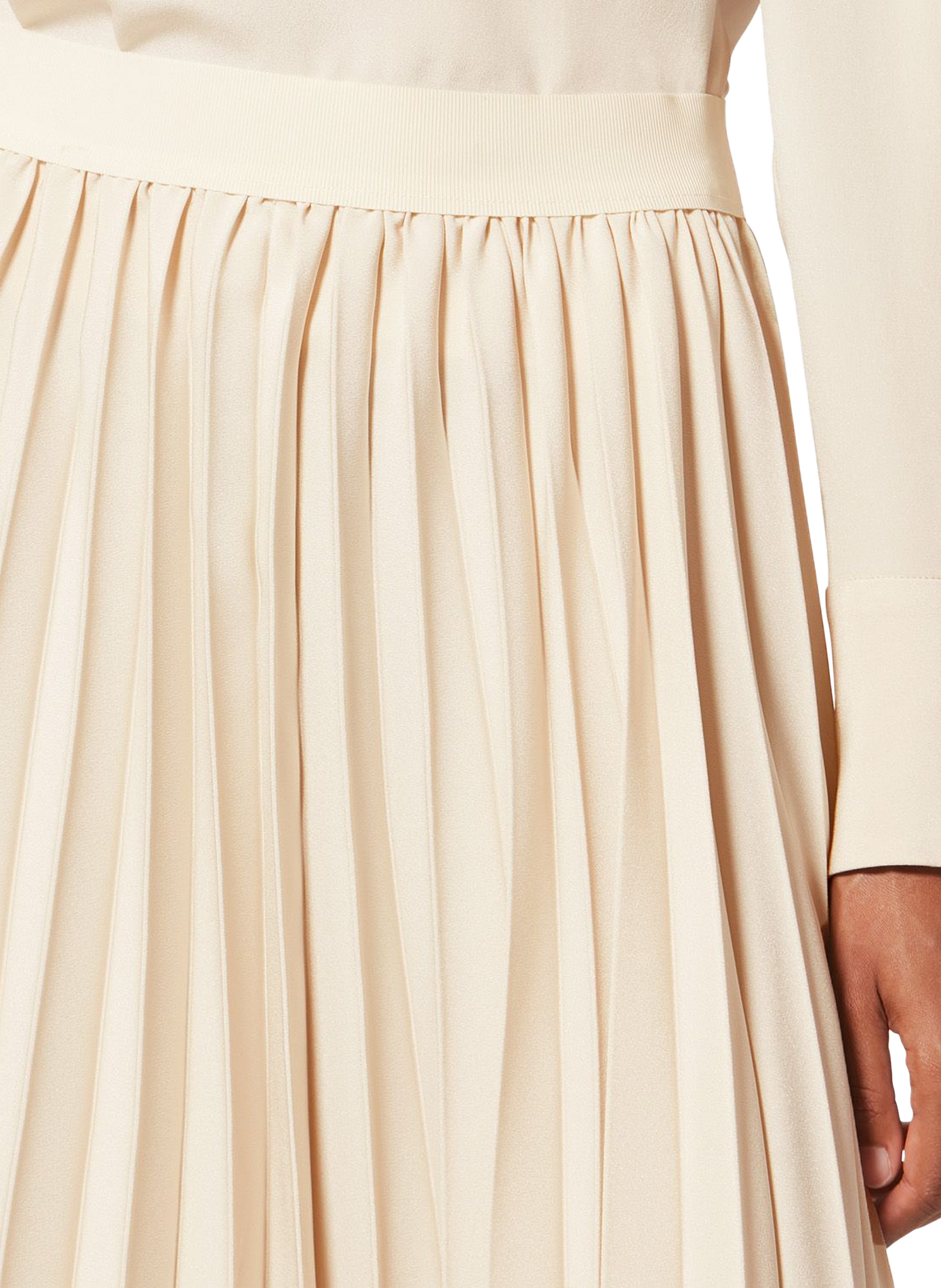 Pleated long skirt Felixa in flowing crepe ISABEL MARANT White