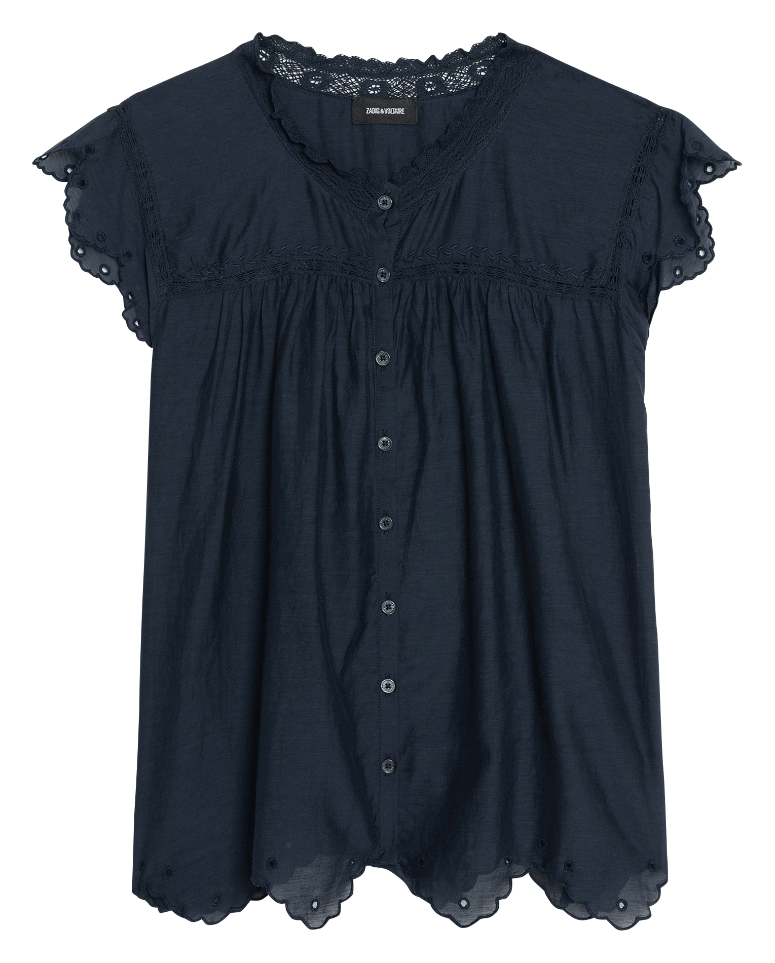 Round neck cotton top tika ZADIG&VOLTAIRE Blue