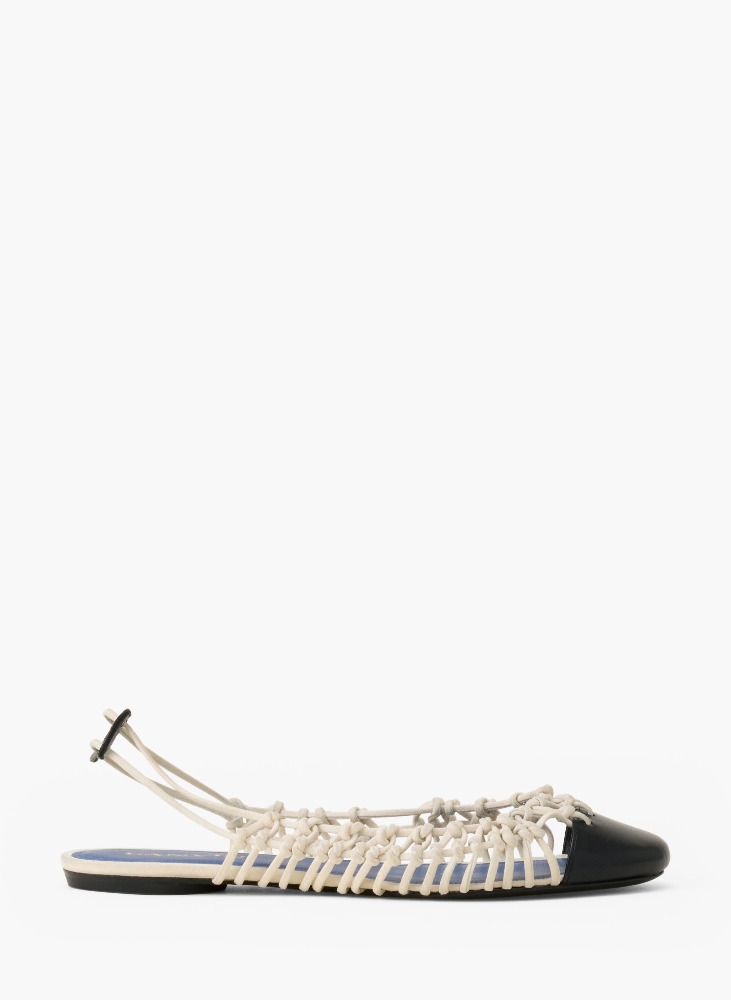 Ballerine slingback knitline en cuir LANVIN Blanc