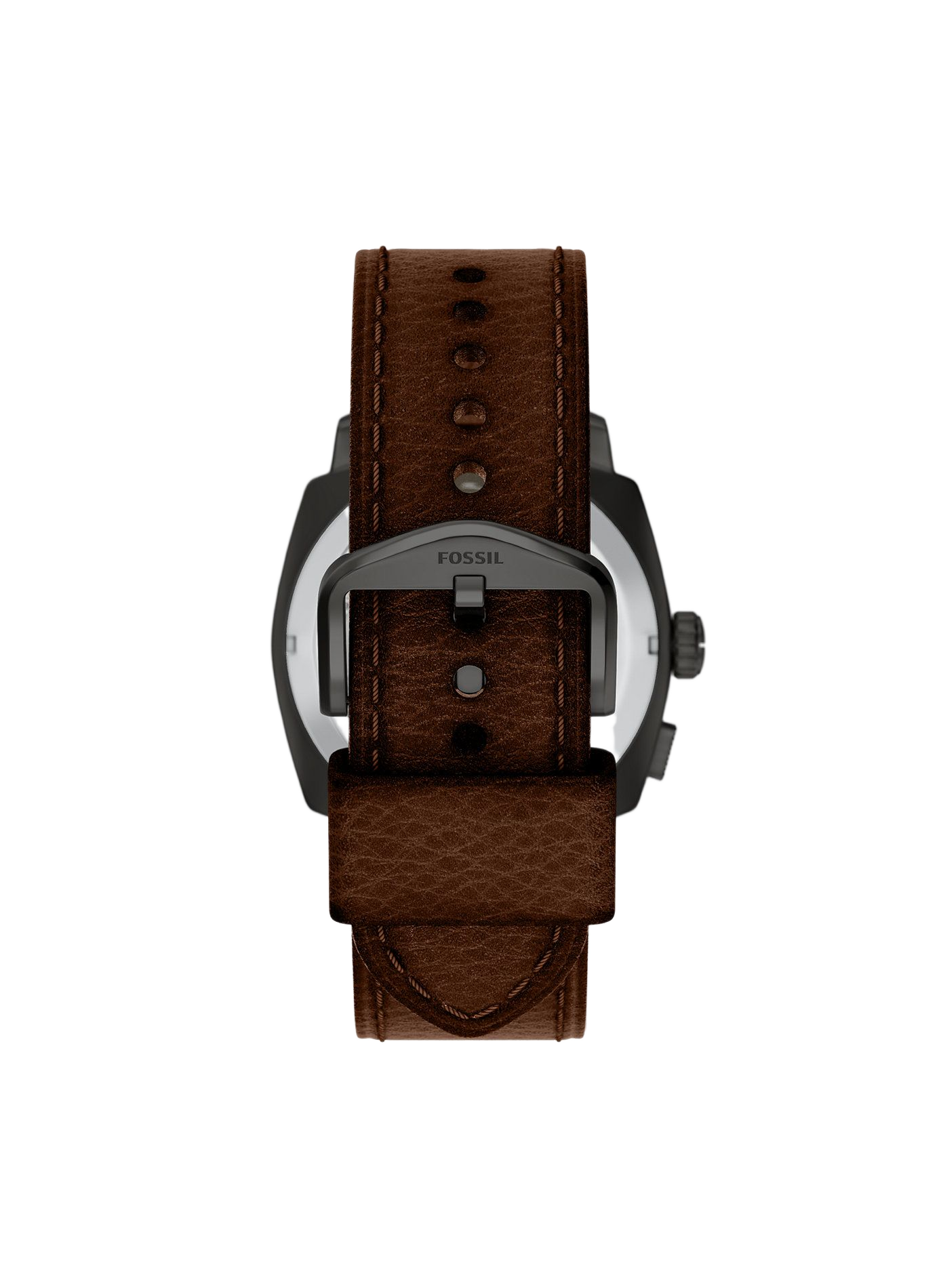 Montre quartz Machine Bic Tic en cuir FOSSIL Noir
