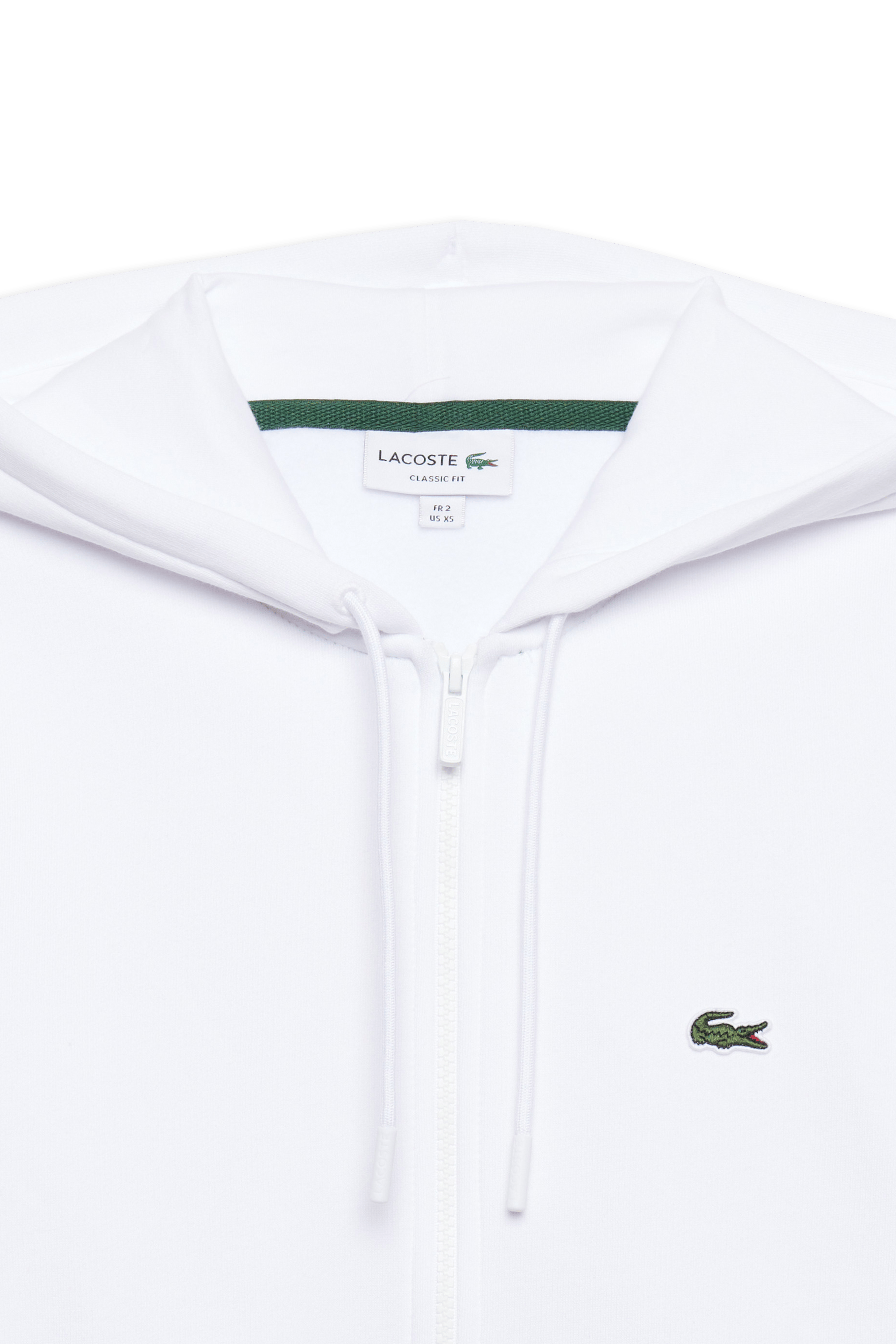 Sweat zippé LACOSTE Blanc