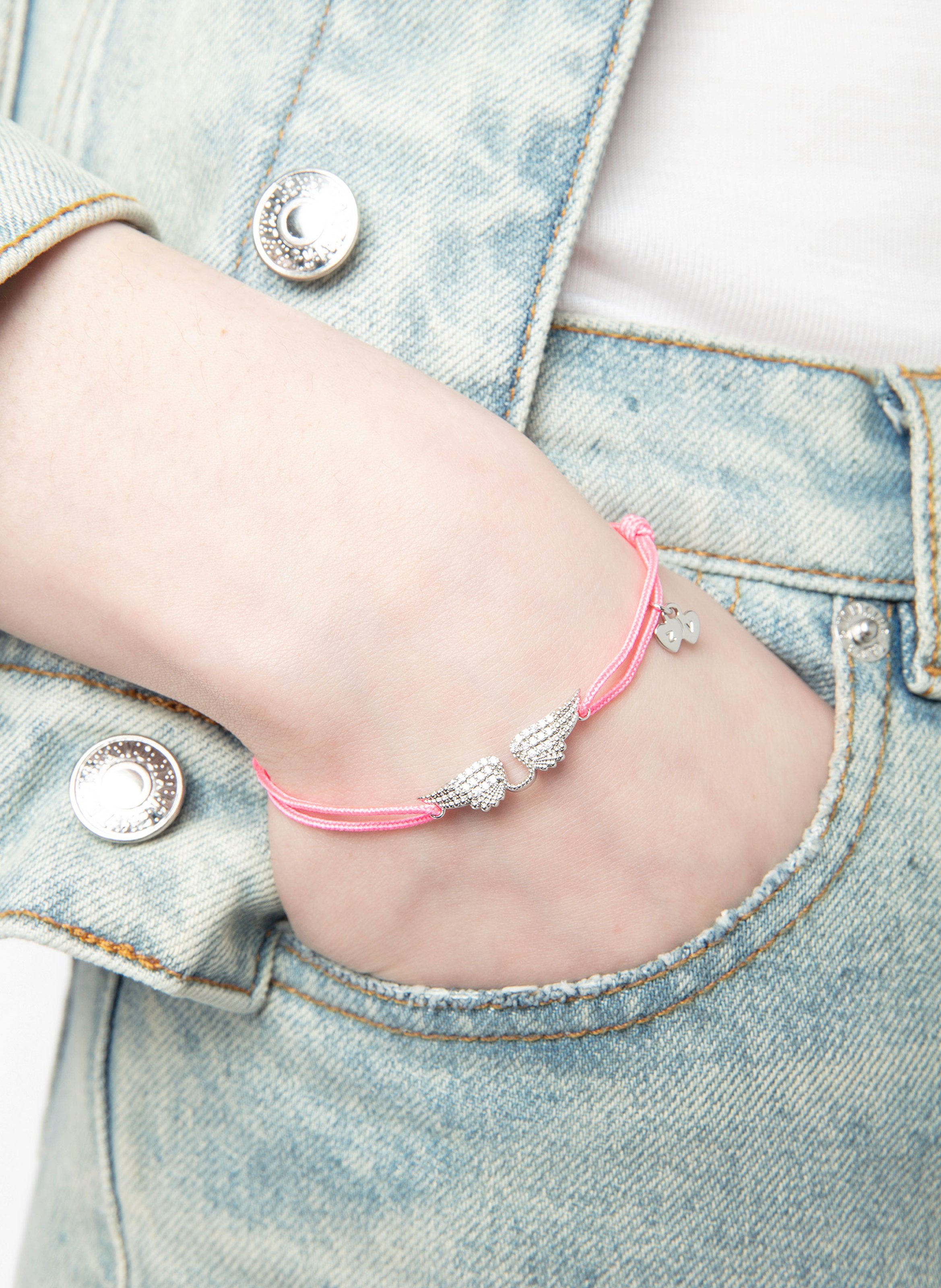 Bracelet à strass link rock ZADIG&VOLTAIRE Rose