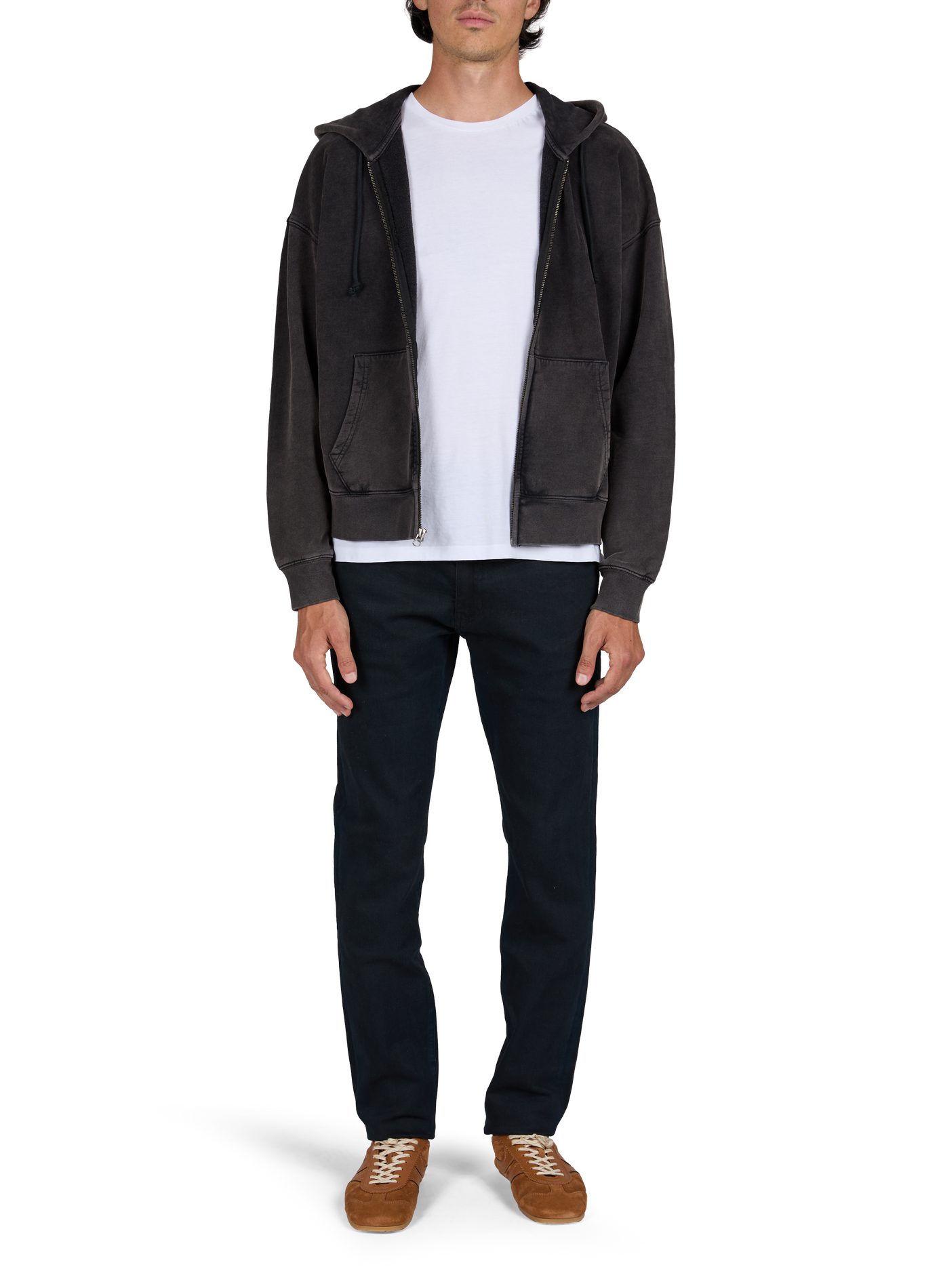 Gewaschener Sweatshirt mit Reißverschluss und Kapuze LEVI'S Schwarz