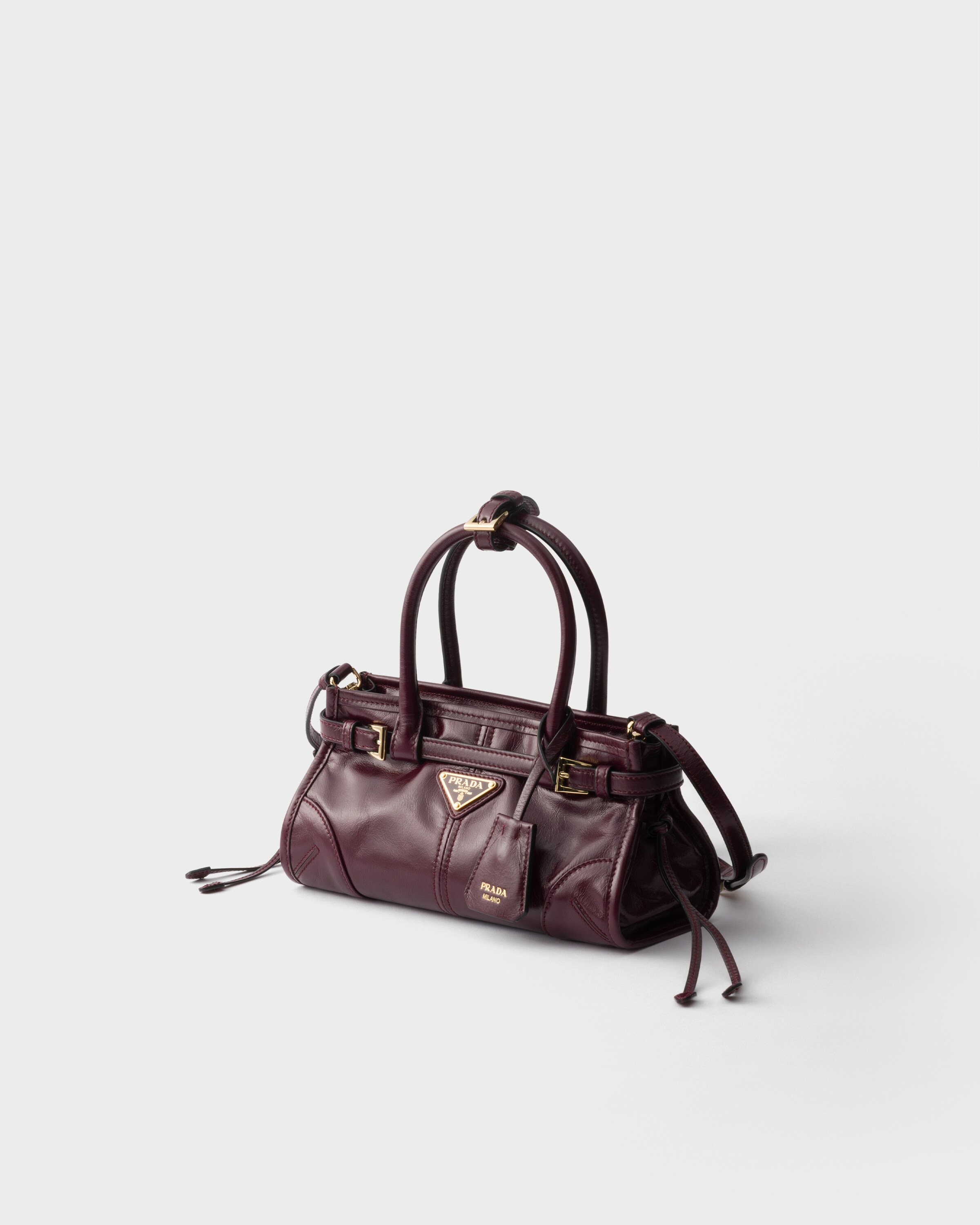 Mini sac prada bonnie en cuir PRADA Rouge
