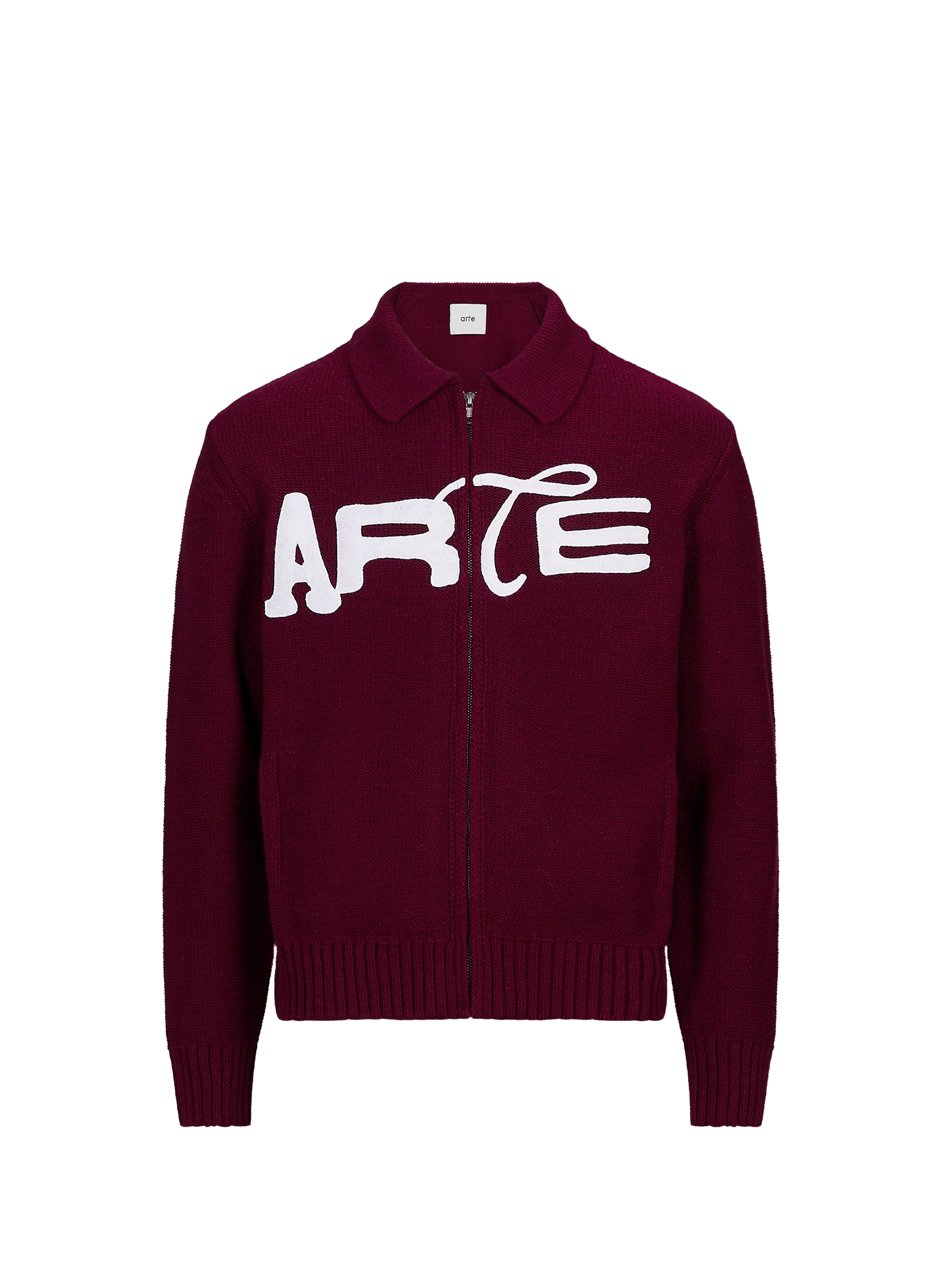 Knit logo wool blend vest  Bordeaux