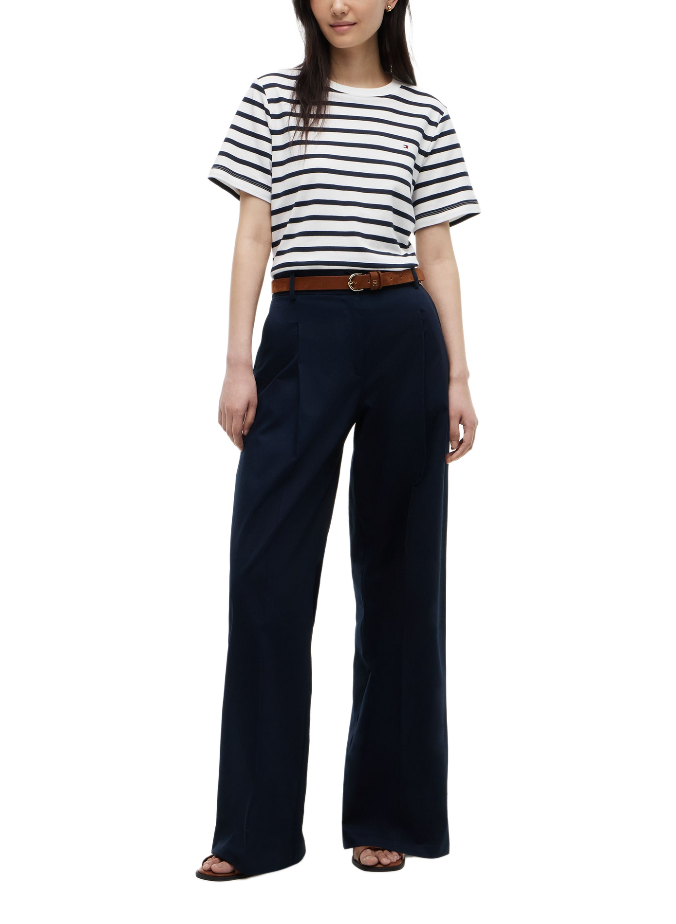 Pantalon chino ample en coton TOMMY HILFIGER Bleu