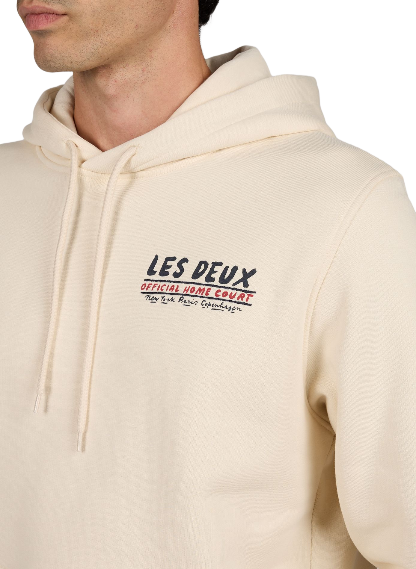 Rechte hoodie van katoen LES DEUX Beige