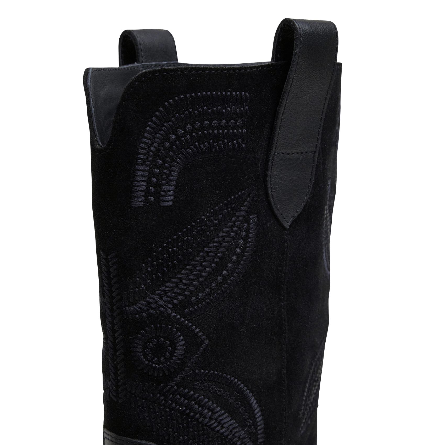 Bottes à bouts pointus et surpiqures en cuir tatiana JONAK Noir