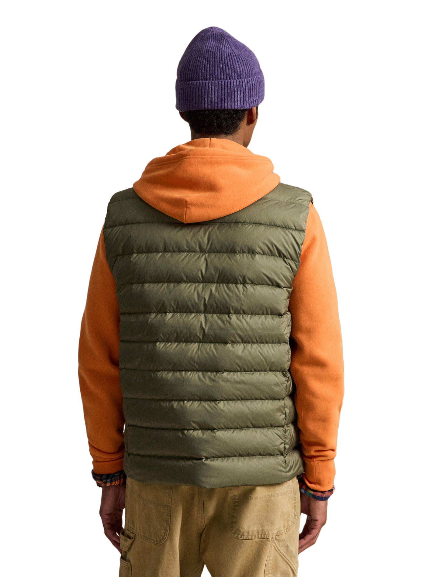 Blouson droit col montant sans manches matelassé POLO RALPH LAUREN Vert