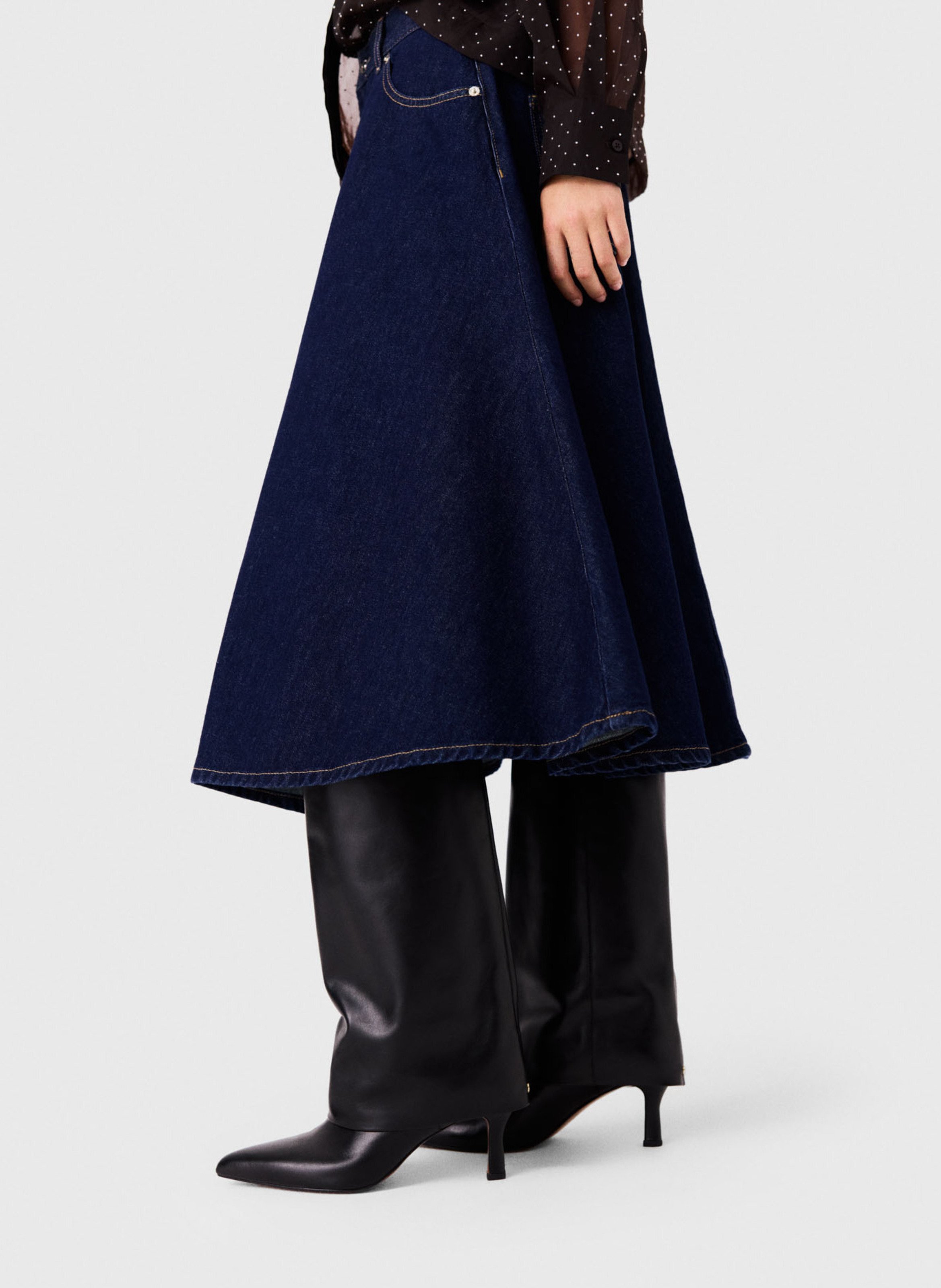 Bottes en cuir MAJE Noir