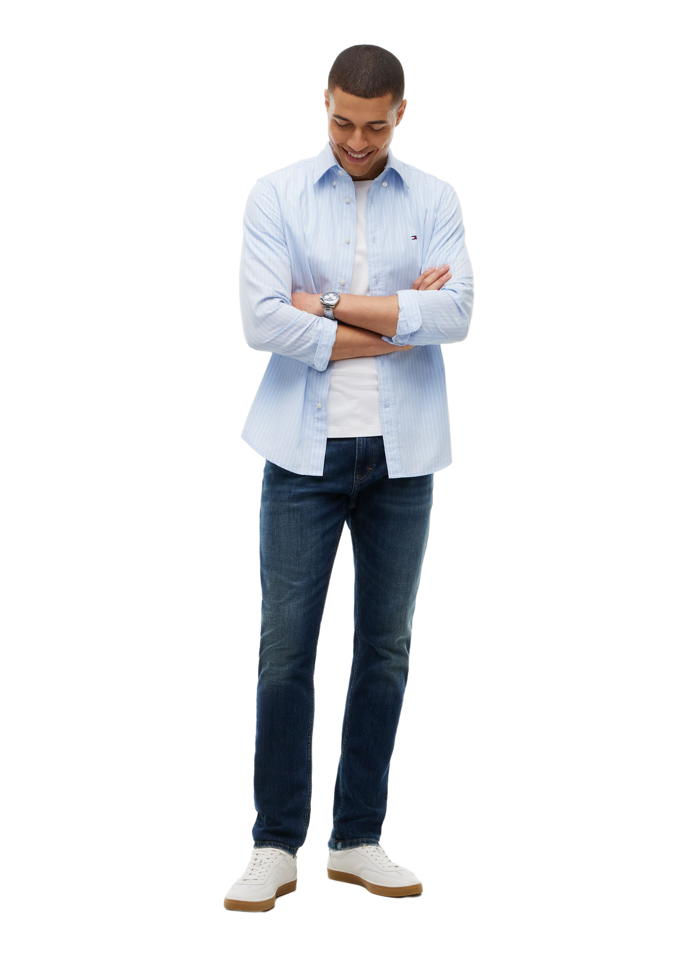 Jean droit uni TOMMY HILFIGER Blue