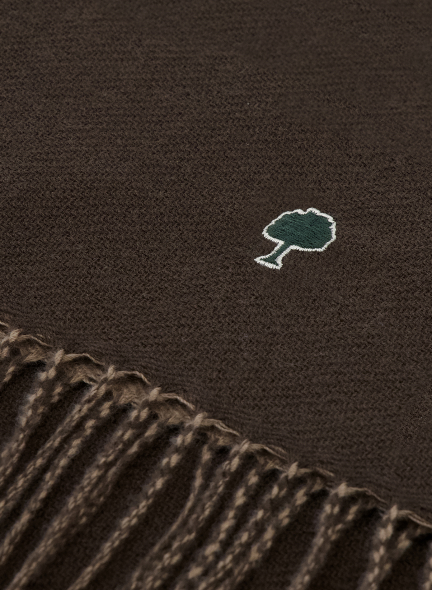 Fringed scarf FAGUO Brown