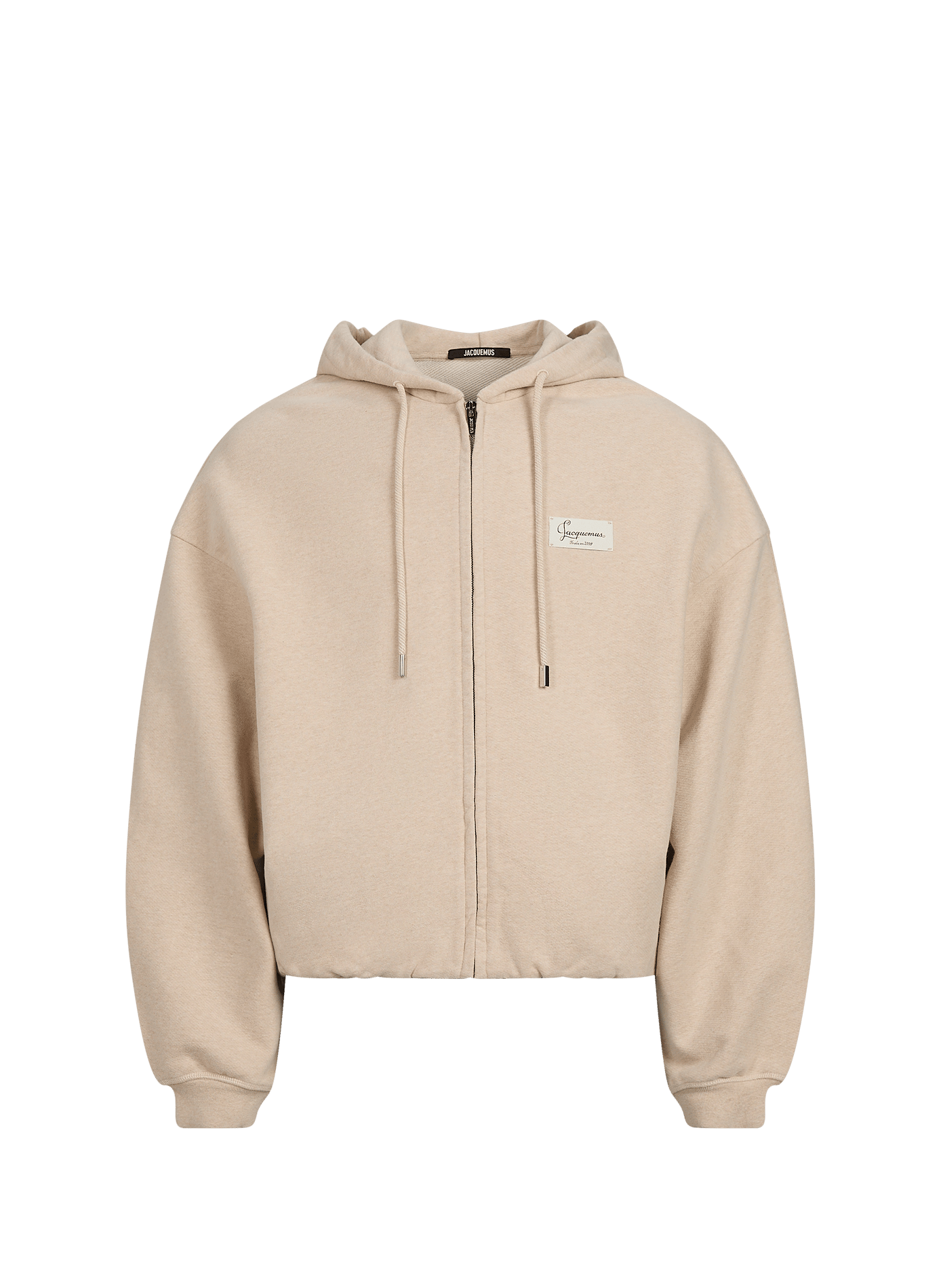 Effen hoodie met rits JACQUEMUS Beige
