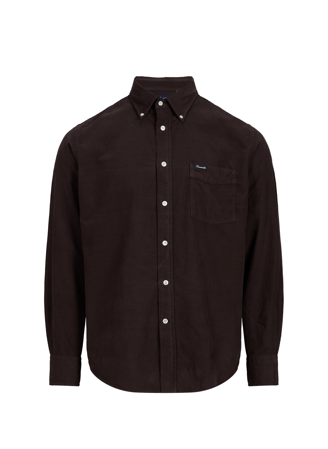 Chemise côtelée à col classique en coton  Ale brown