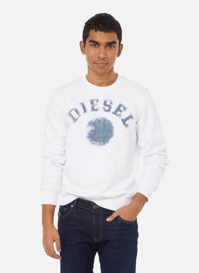 Sweatshirt à logo en coton mélangé DIESEL