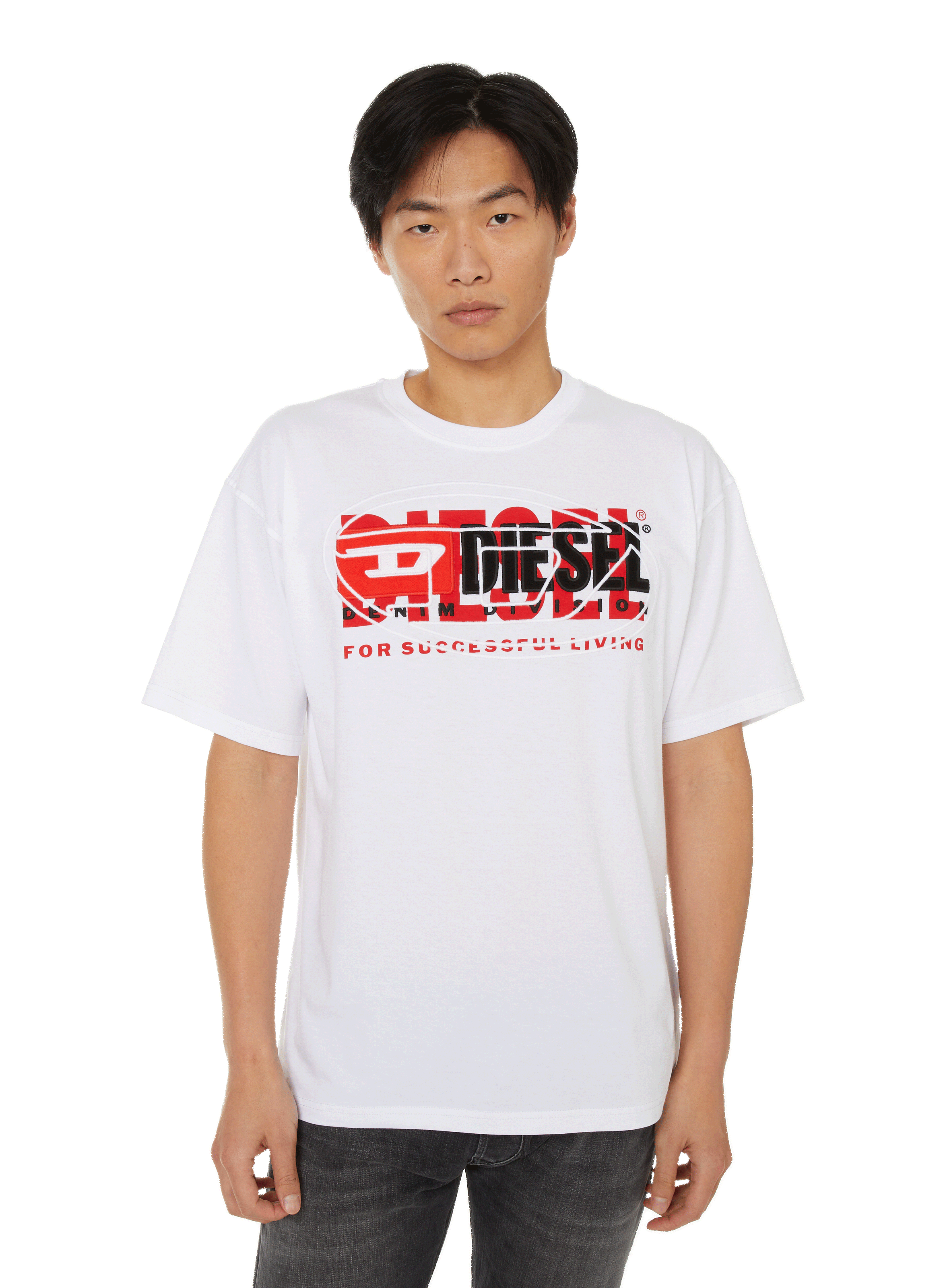 DIESEL Cotton logo T-shirt  White