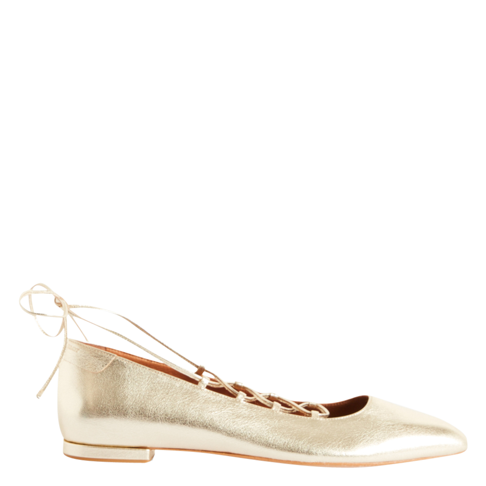 Ballerines en cuir métallisé CLAUDIE PIERLOT Doré