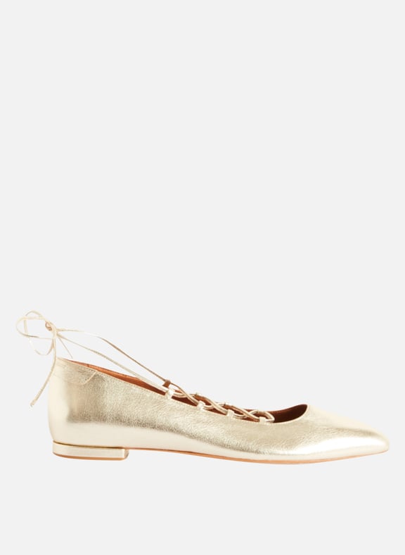 Ballerines en cuir métallisé | Doré Ballerines & Mules mariage The Wedding Explorer Ballerines en cuir métallisé | Doré Ballerines & Mules mariage The Wedding Explorer
