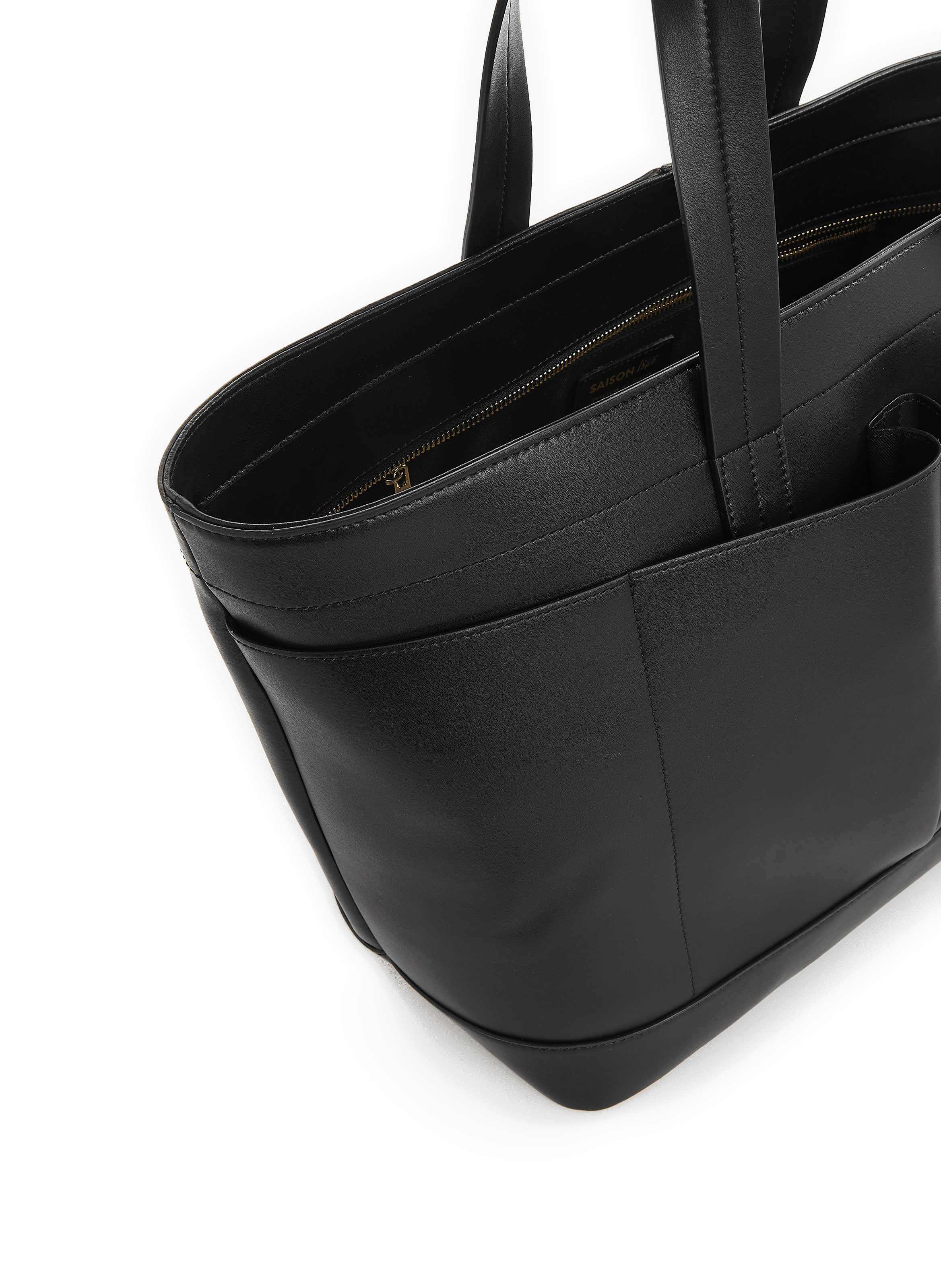 Sac cabas Edith en cuir SAISON 1865 Noir