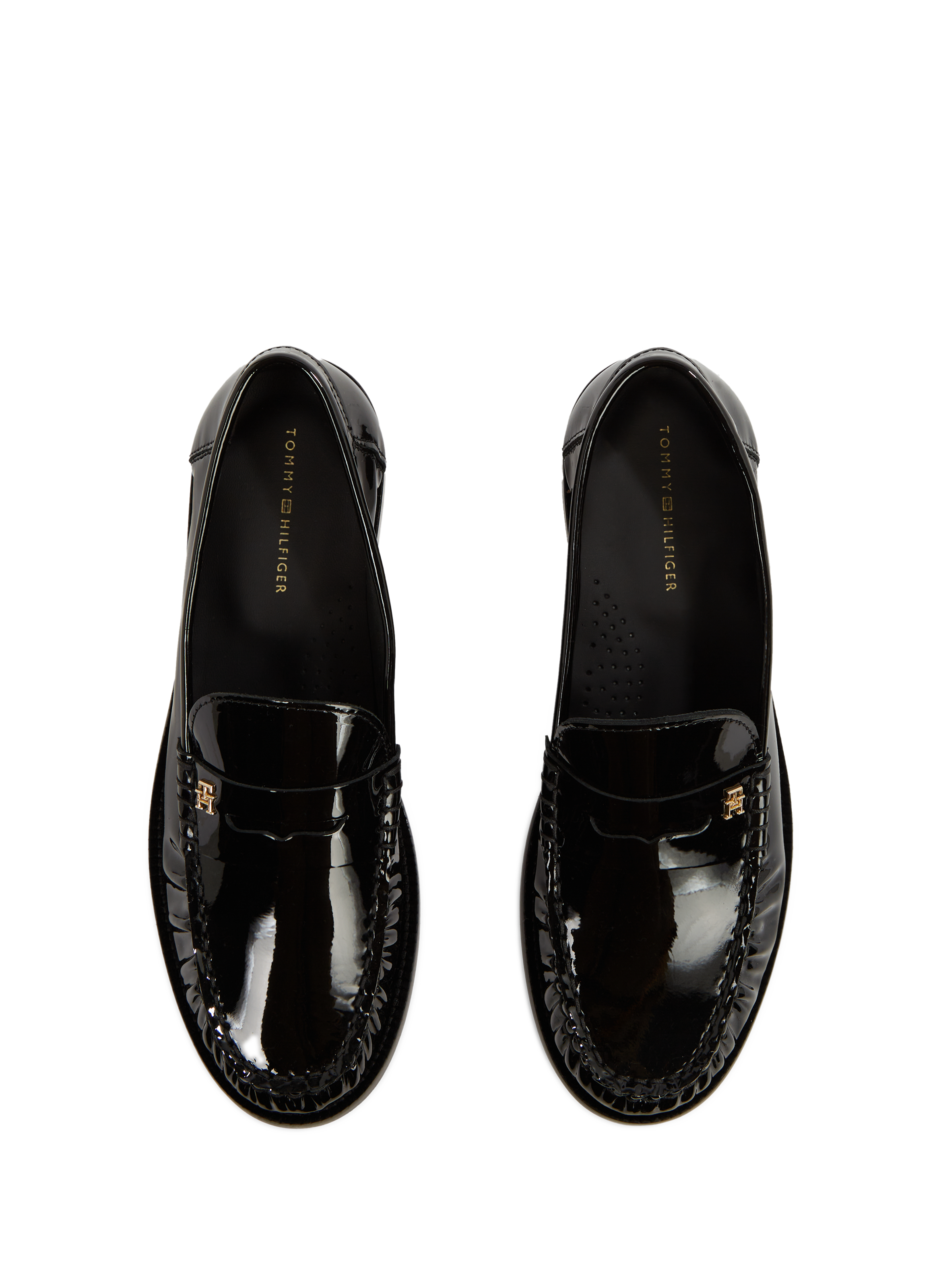 Mocassins en cuir verni TOMMY HILFIGER Noir