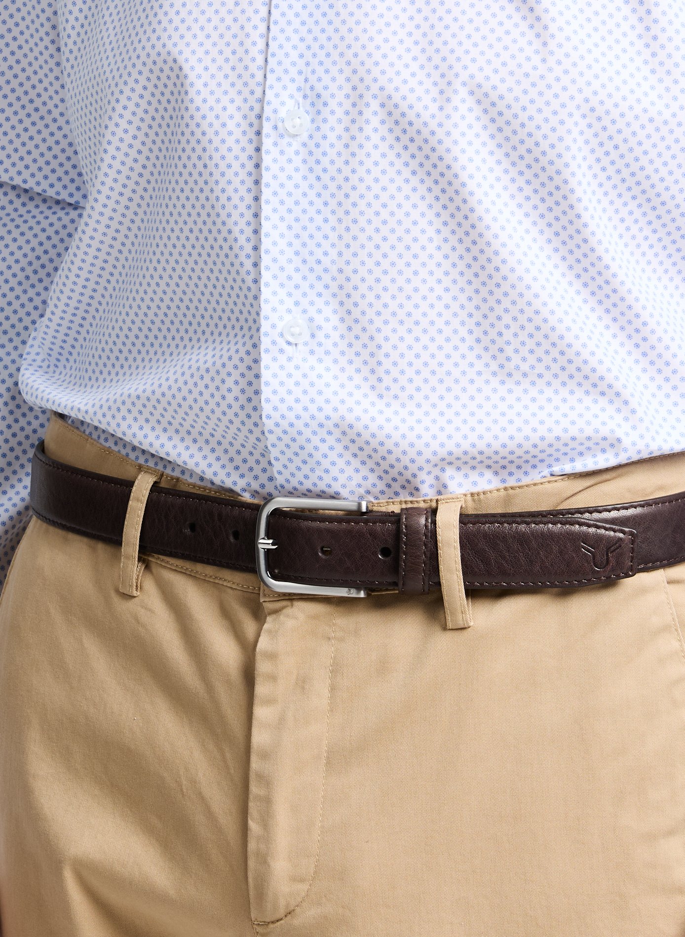 Ruben leather belt MADE IN CED Brown