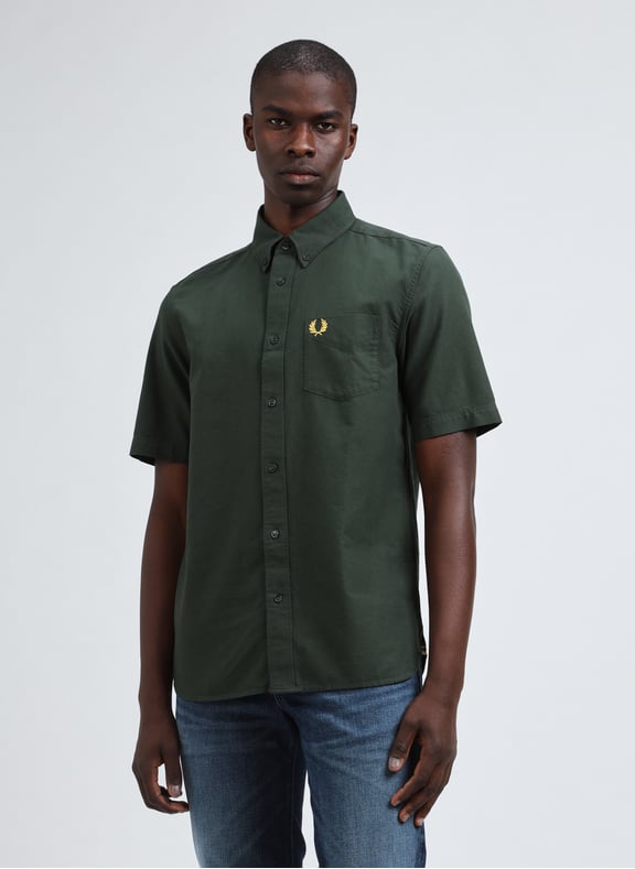 Oversized cotton shirt Green by FRED PERRY FRED PERRY Oversized cotton shirt Green