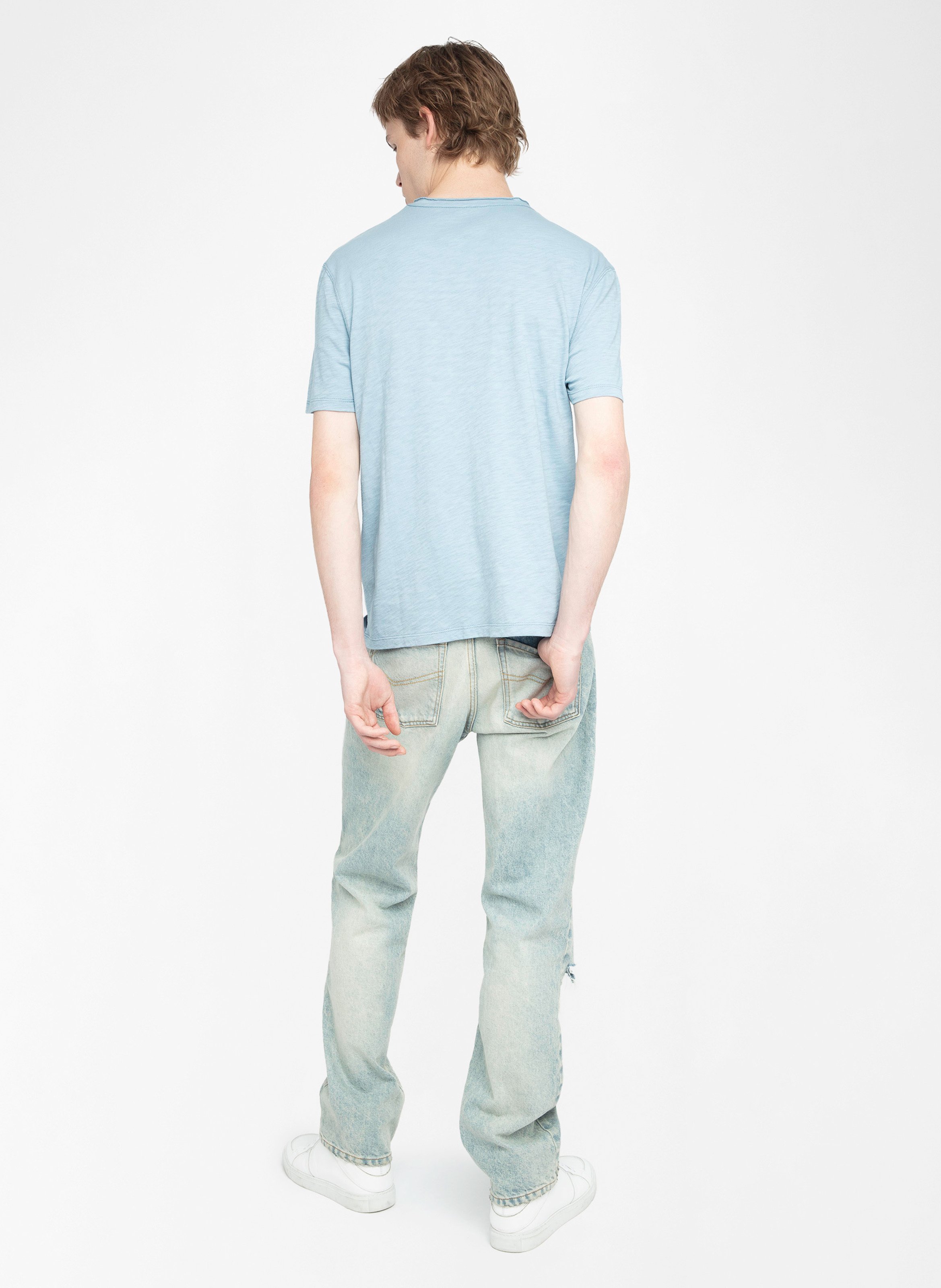 Tee-shirt col rond en coton stockly ZADIG&VOLTAIRE Bleu